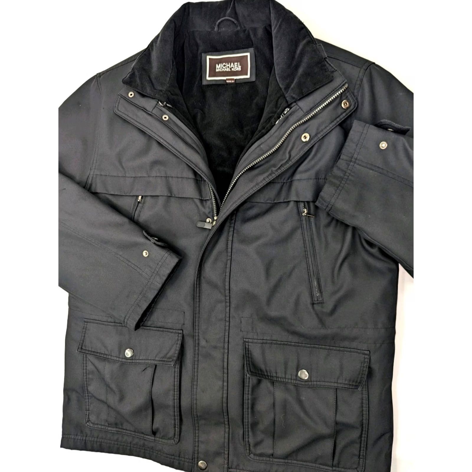 Michael Kors Michael Kors Field Jacket Men L Black Removable Liner Insulated Pockets Zipper Overcoat Utility Outdoor Modern Vintage? Size US L / EU 52-54 / 3 - 2 Thumbnail
