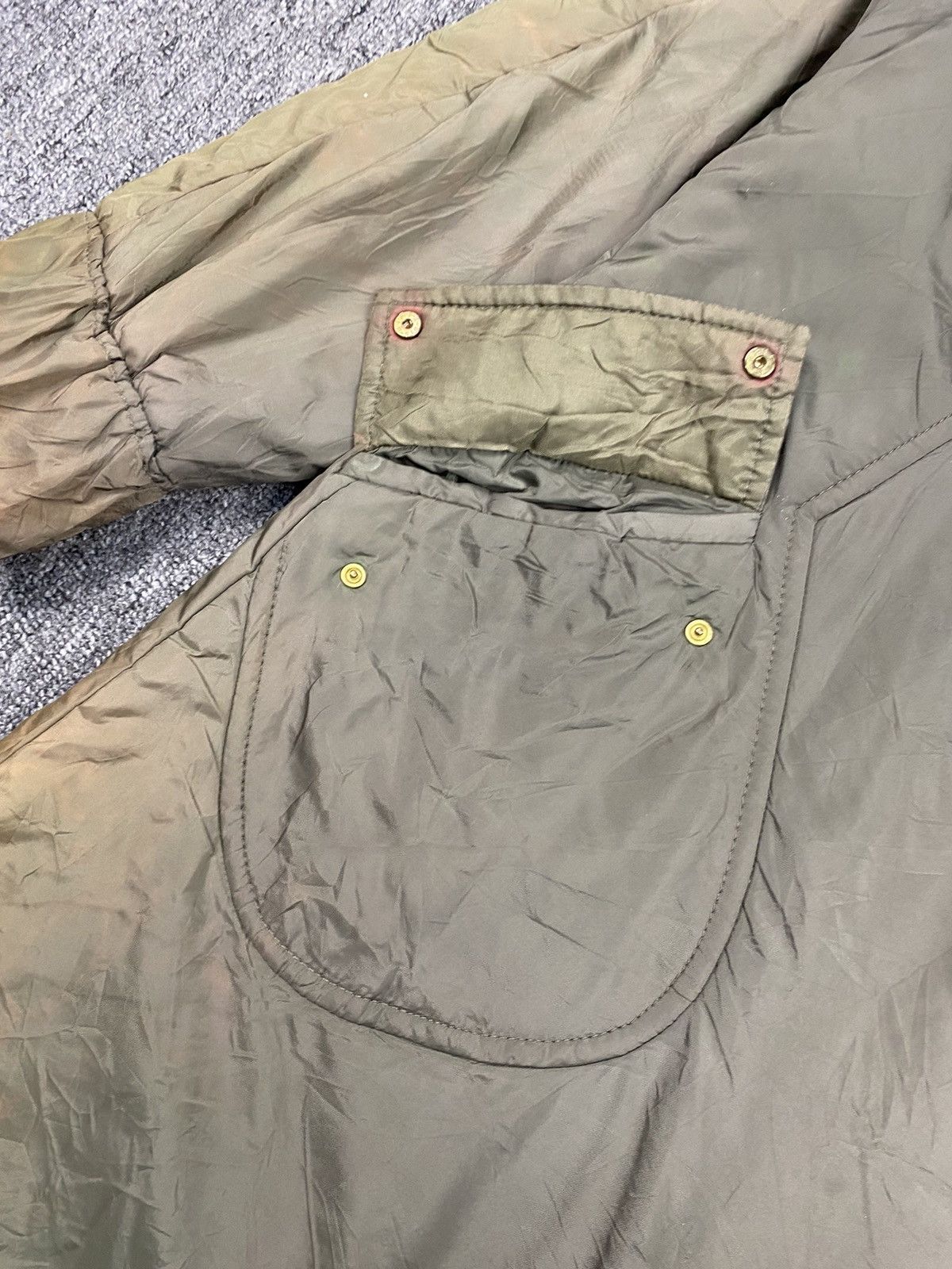 Trussardi × Vintage Trussardi Olive green sunfaded Parka Size S / US 4 / IT 40 - 7 Thumbnail