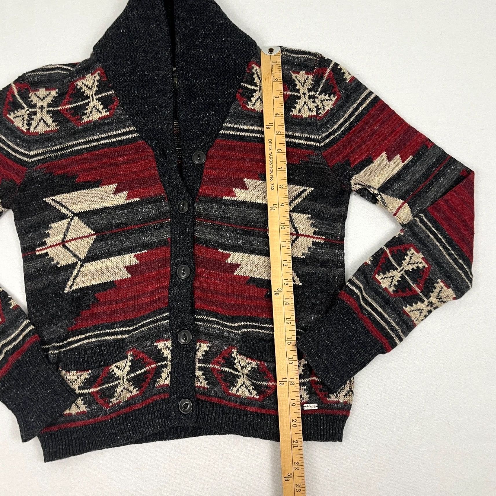 Vintage Denim & Supply Ralph Lauren Cardigan Sweater Womens XS Aztec Southwestern Shawl Size XS / US 0-2 / IT 36-38 - 4 Thumbnail