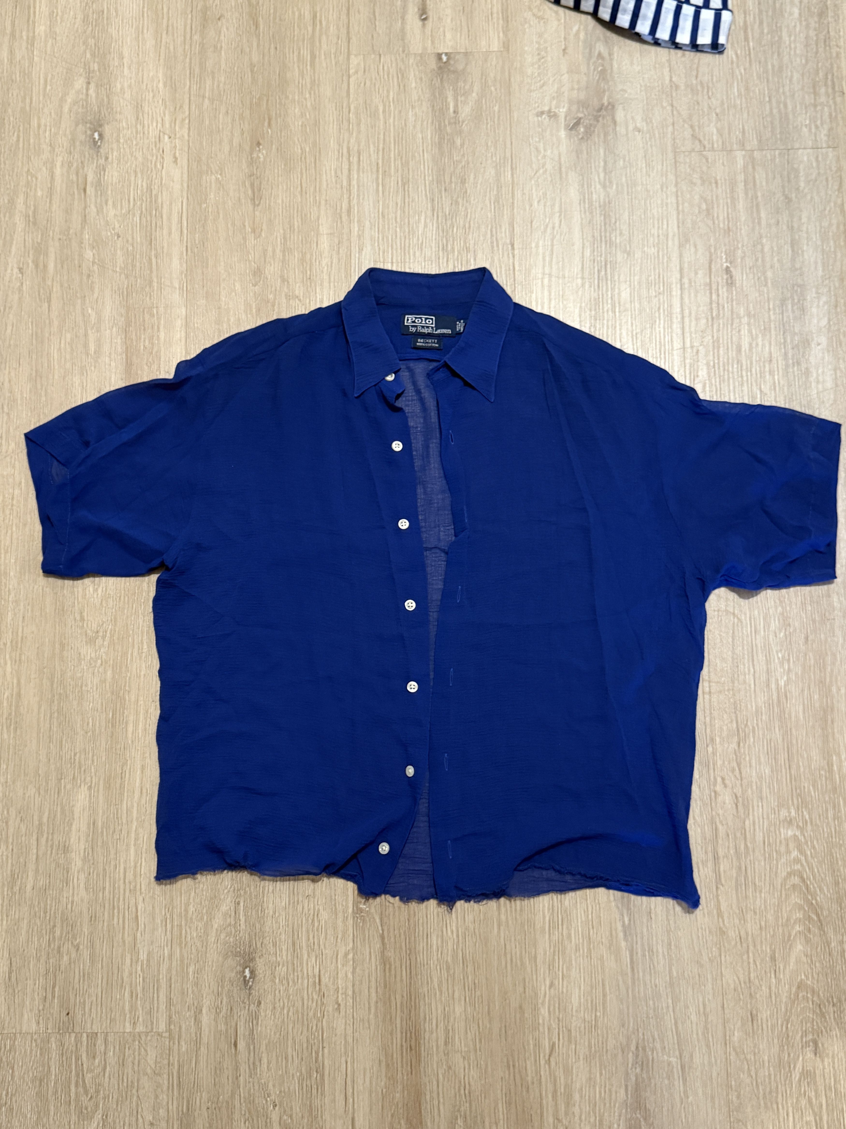 Polo Ralph Lauren Blue cropped shirt Size US M / EU 48-50 / 2 - 1 Thumbnail