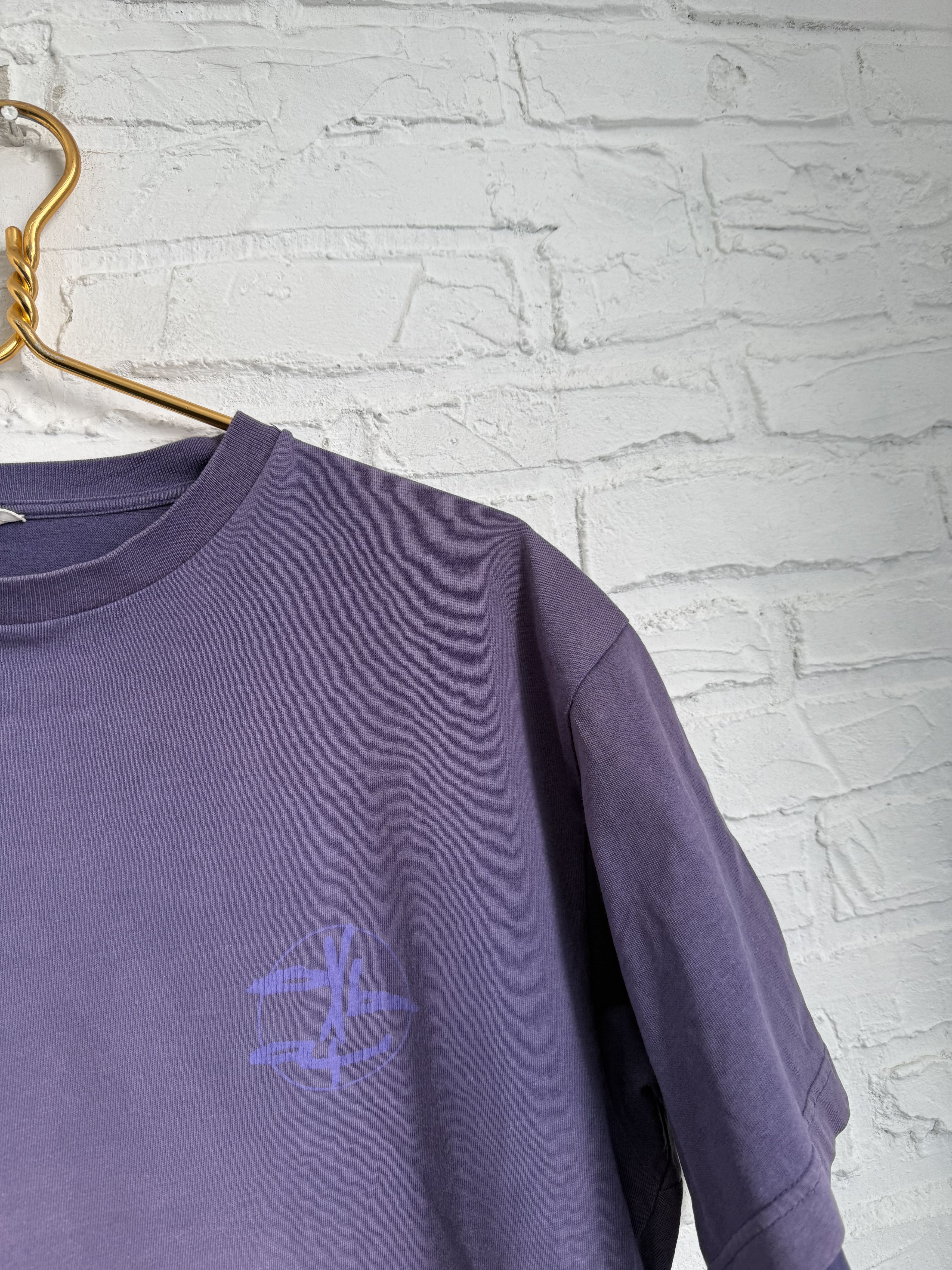 Oxbow Vintage 90s Oxbow industrial logo violet t-shirt Size US M / EU 48-50 / 2 - 4 Thumbnail