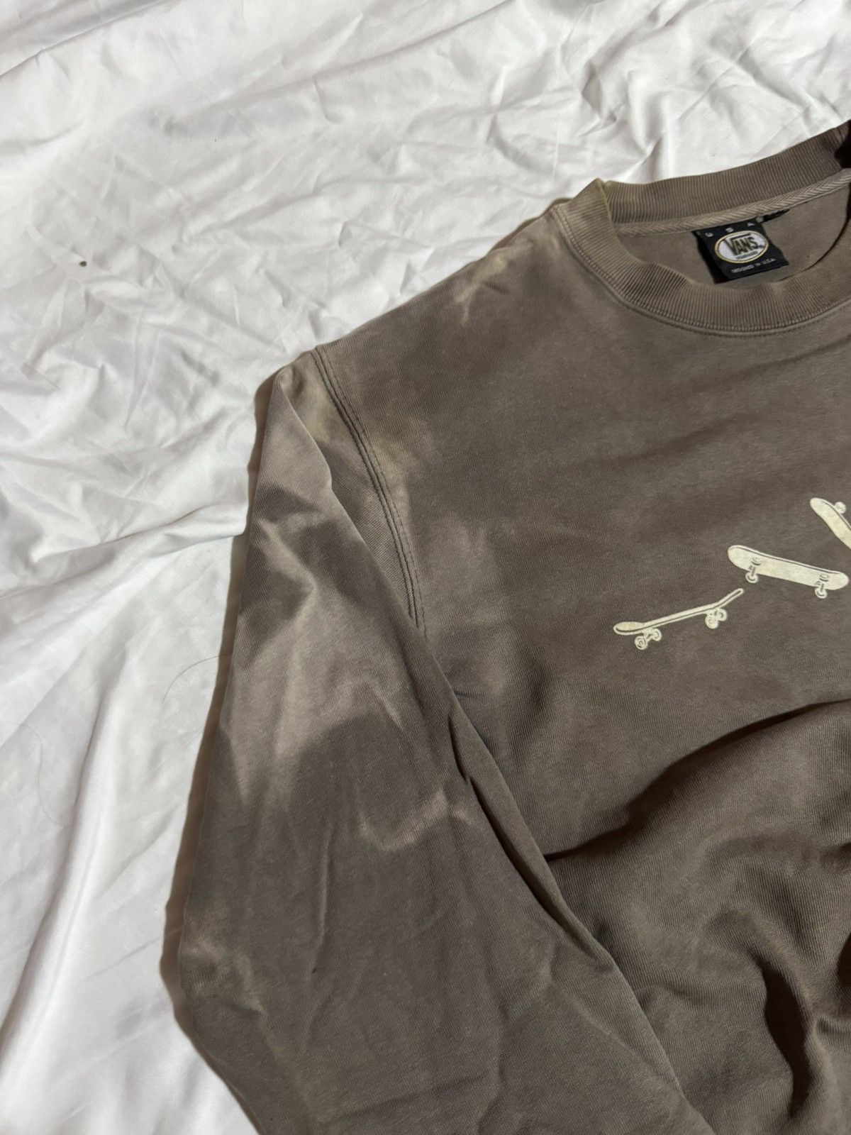 Vans Faded Moss Vintage Vans Skateboard Sweatshirt Size US M / EU 48-50 / 2 - 3 Thumbnail