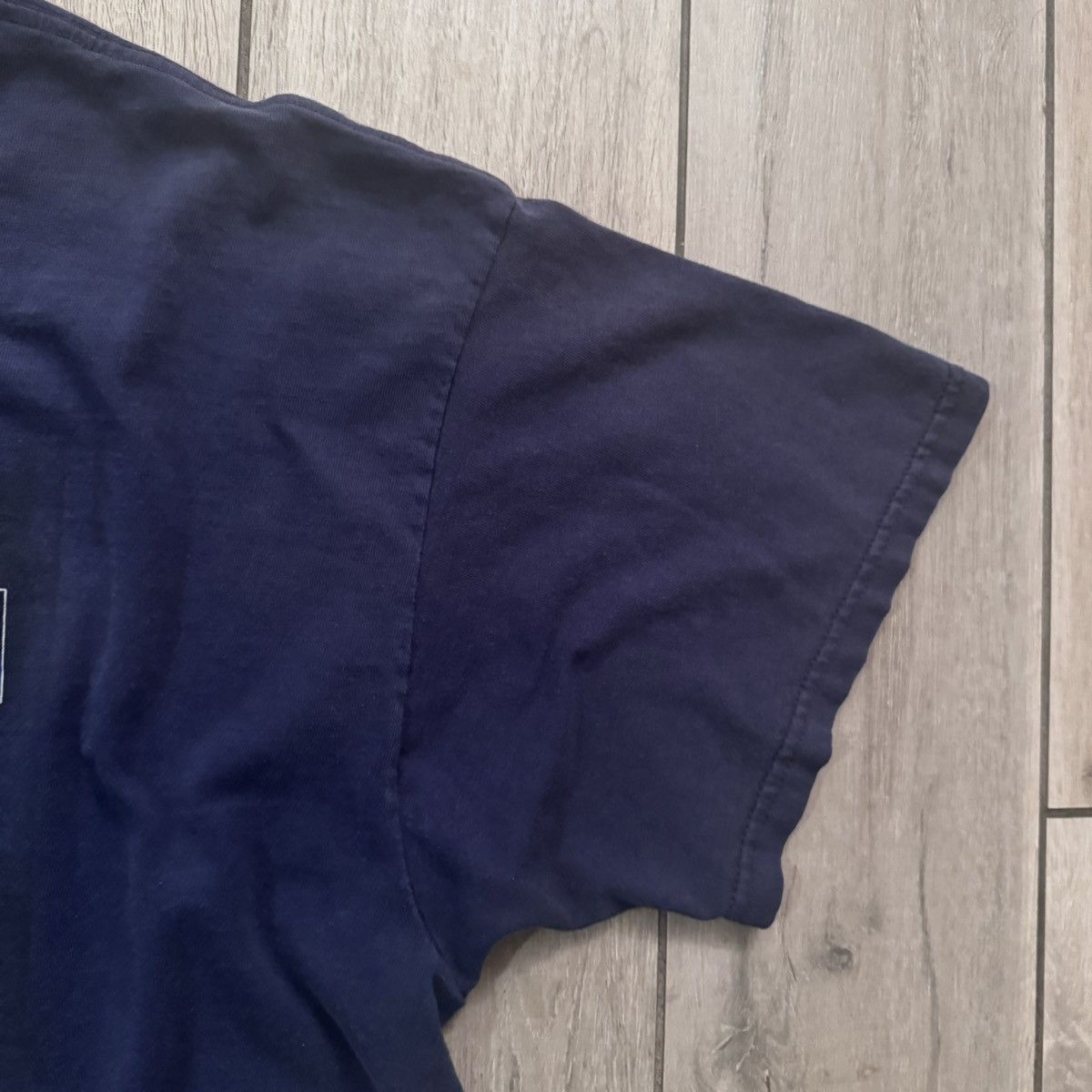 Nike × Stussy Vintage 90s Made In USA Blue Jordan Nike Graphic Tee XL Size US L / EU 52-54 / 3 - 5 Thumbnail