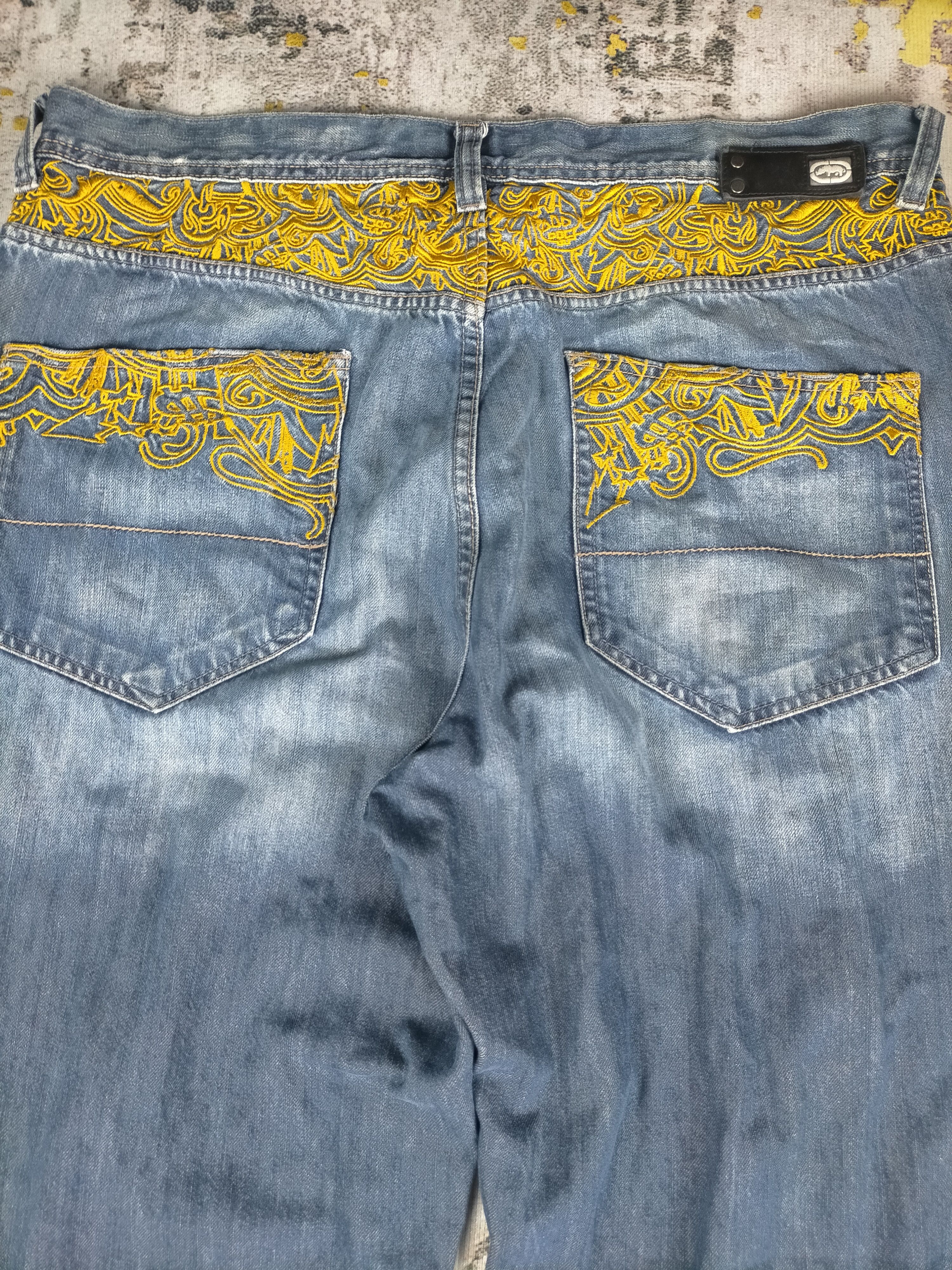Ecko Unltd. 🔥 Rare Vintage Ecko Unltd Embroidery Baggy Washed Jeans Size US 40 / EU 56 - 2 Thumbnail