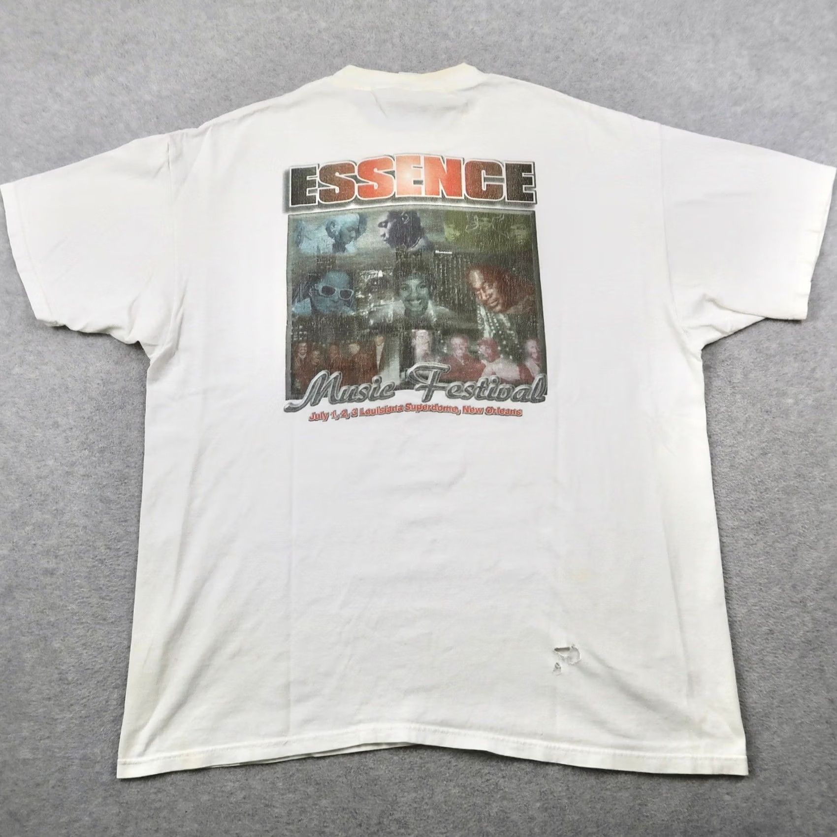 Hanes VINTAGE Hanes T Shirt Mens XL White Essence Music Festival 2000 New Orleans LA Hip Hop Graphic Tee Size US XL / EU 56 / 4 - 2 Thumbnail