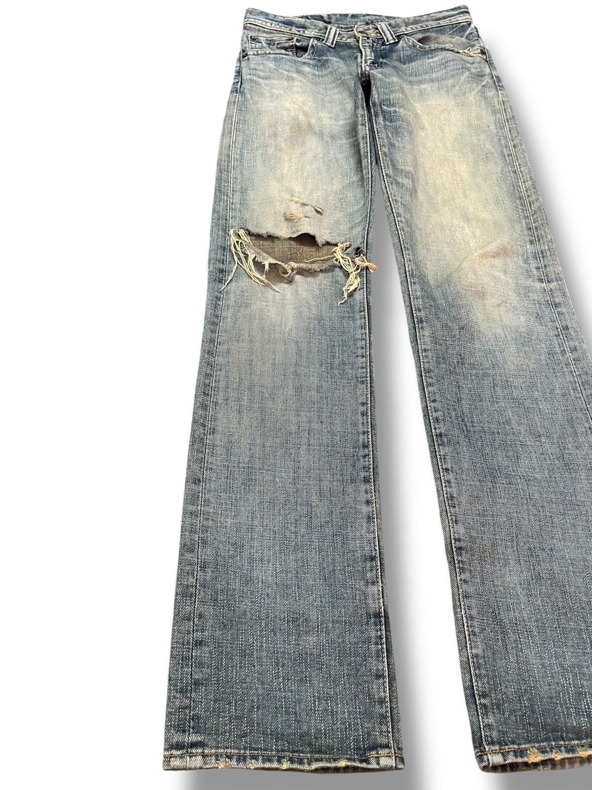 Japanese Brand Vintage GLheart Faded Mudwash Distressed Denim Size US 29 - 3 Thumbnail