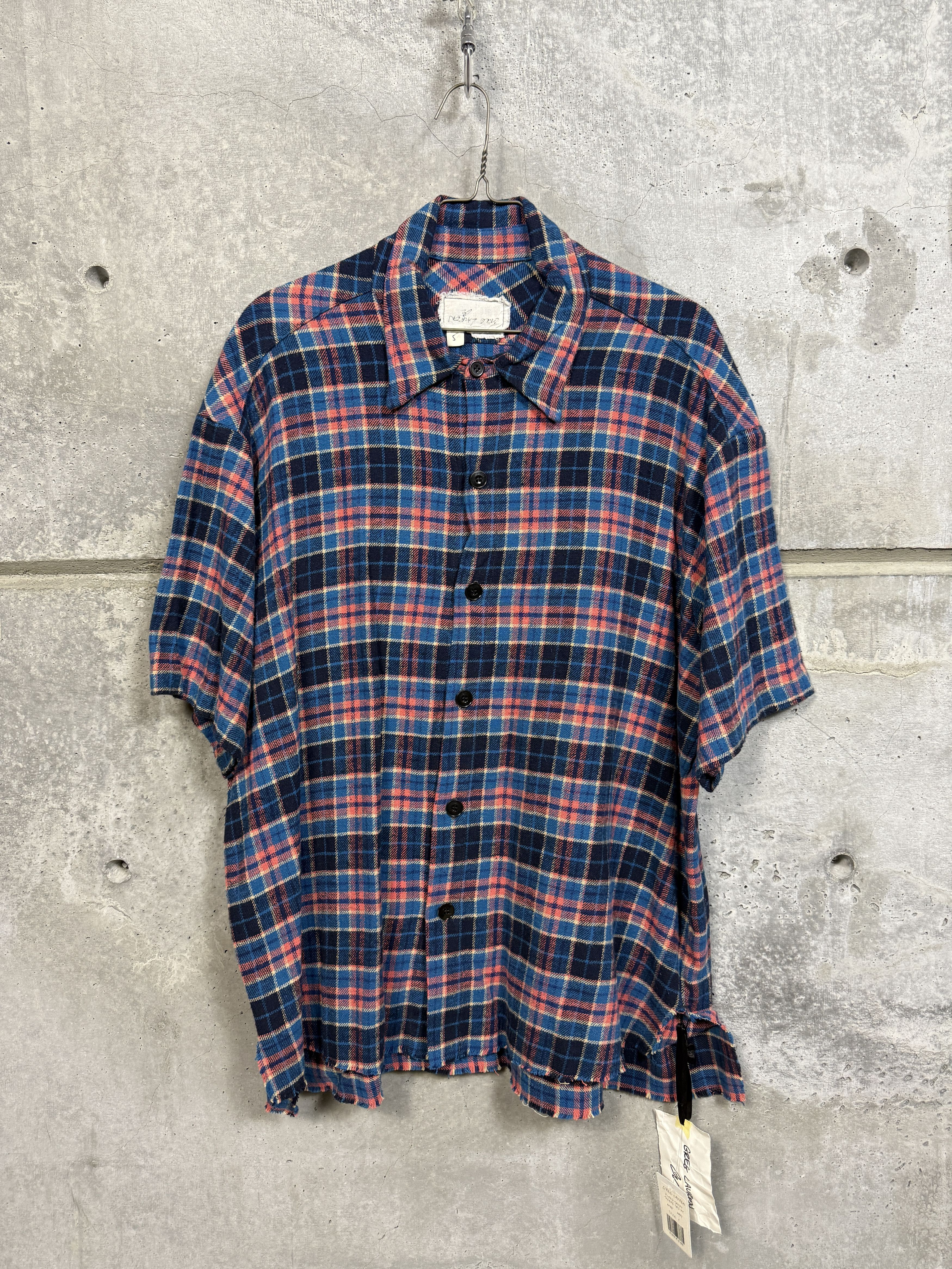 Greg Lauren $795 Greg Lauren Plaid Short Sleeve Shirt Size US XXL / EU 58 / 5 - 4 Thumbnail