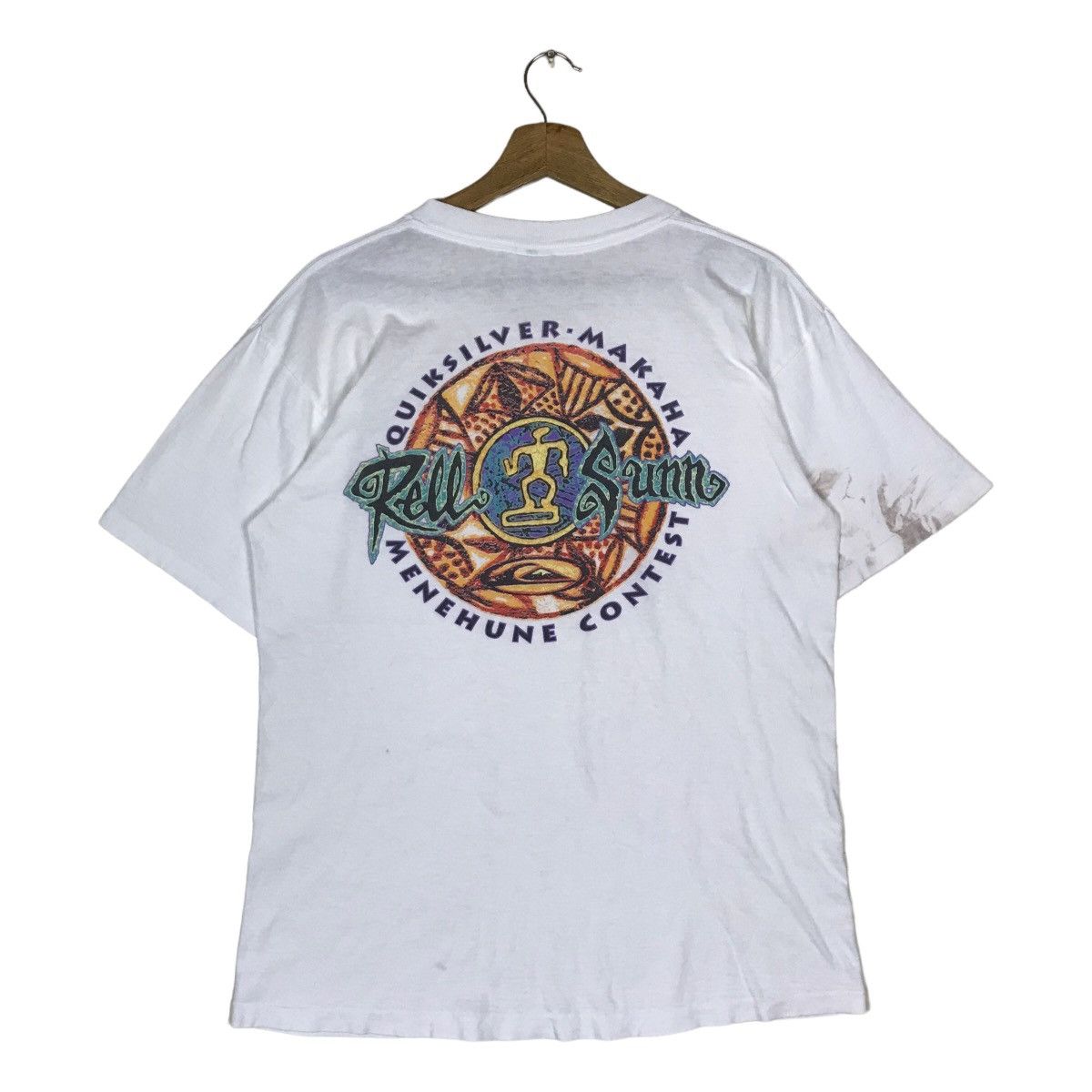 Vintage Quiksilver Surfing Makaha Hawaii Tee Shirt