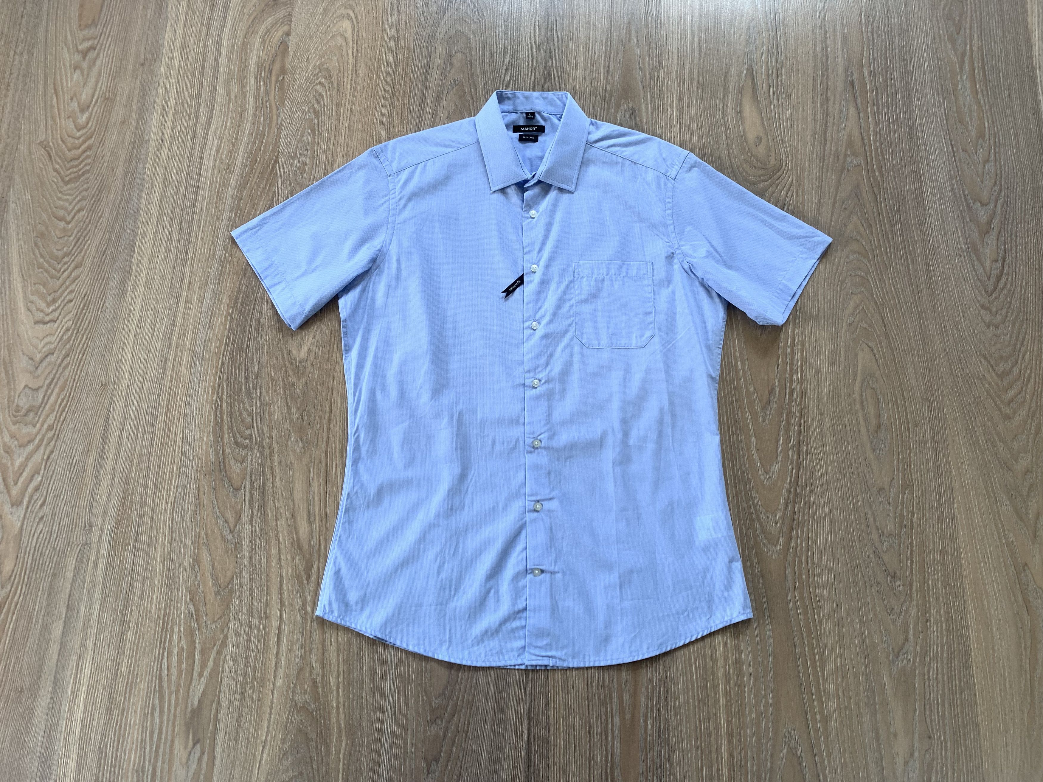 Other Manor Modern Fit Light Blue Button Up Shirt Size US L / EU 52-54 / 3 - 9 Thumbnail