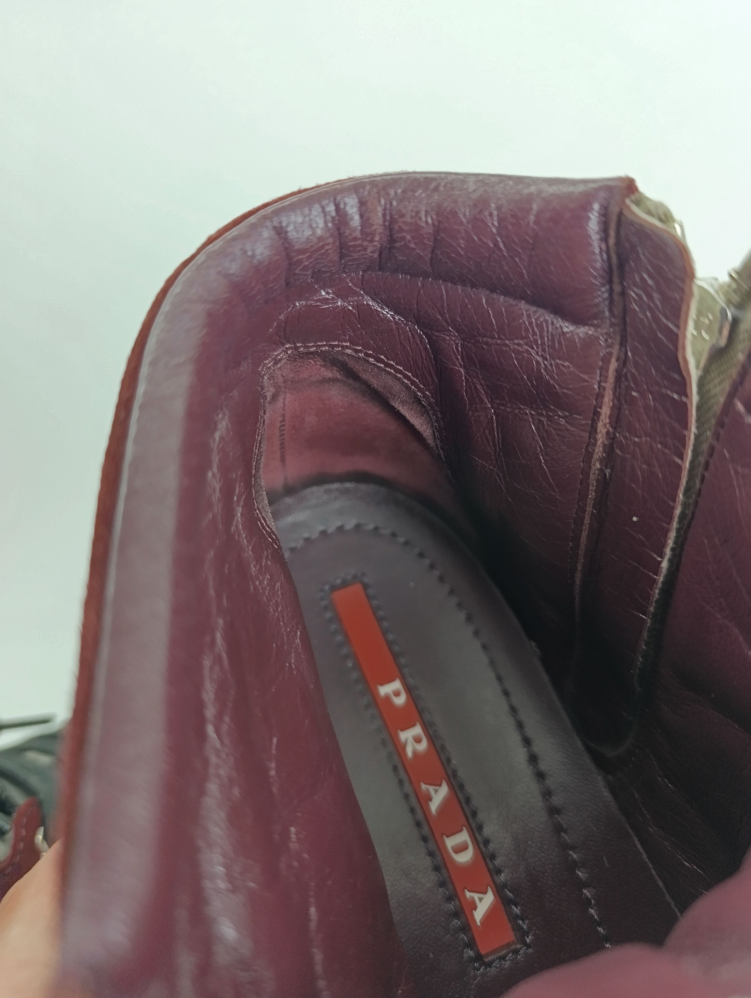 Prada PRADA WOMENS SUEDE ANKLE BOOTS LACE UP HIGH-TOP SNEAKERS Size US 7.5 / IT 37.5 - 18 Thumbnail