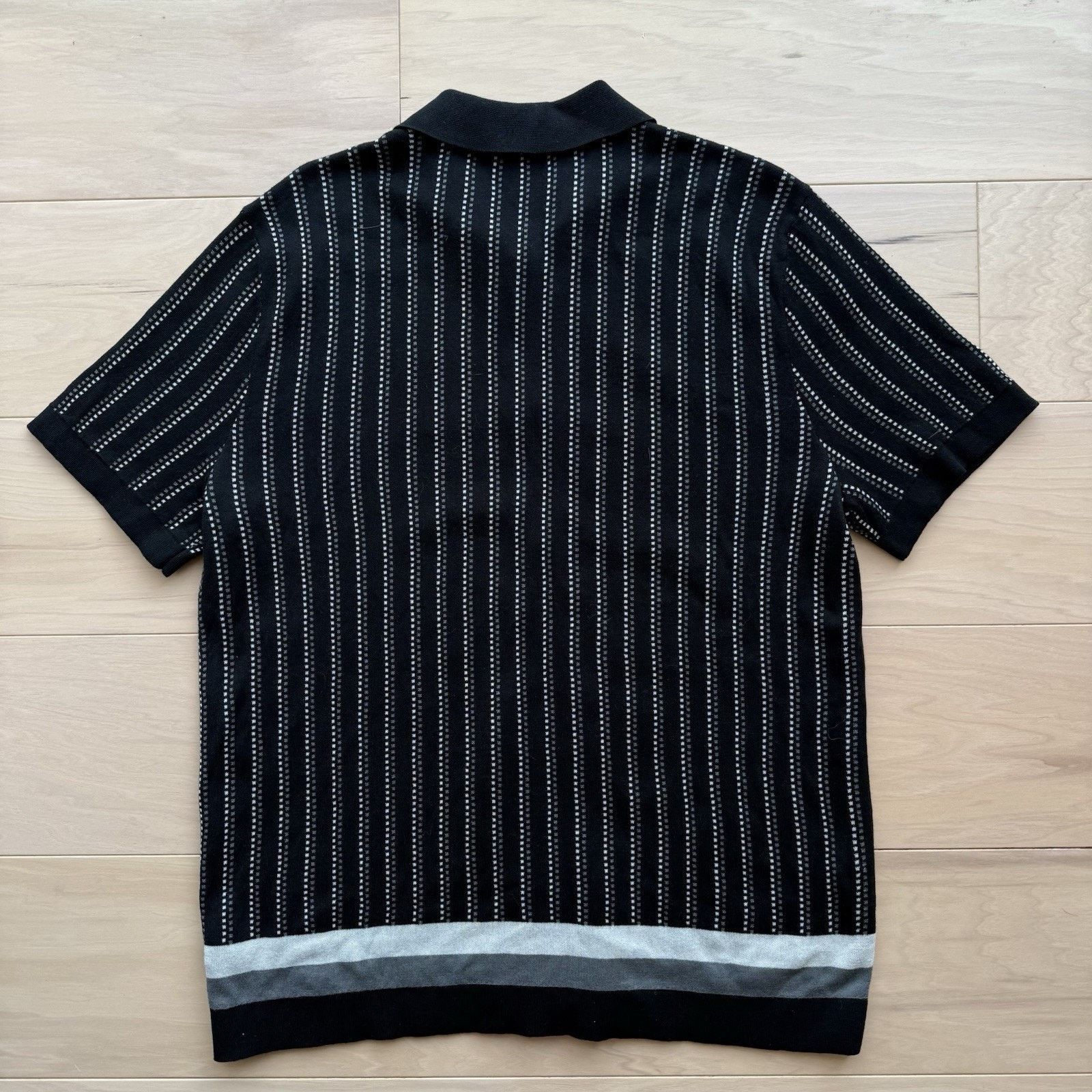 Express Express Geo Striped Shirt L Black Multicolor Striped Knit Size US L / EU 52-54 / 3 - 7 Thumbnail