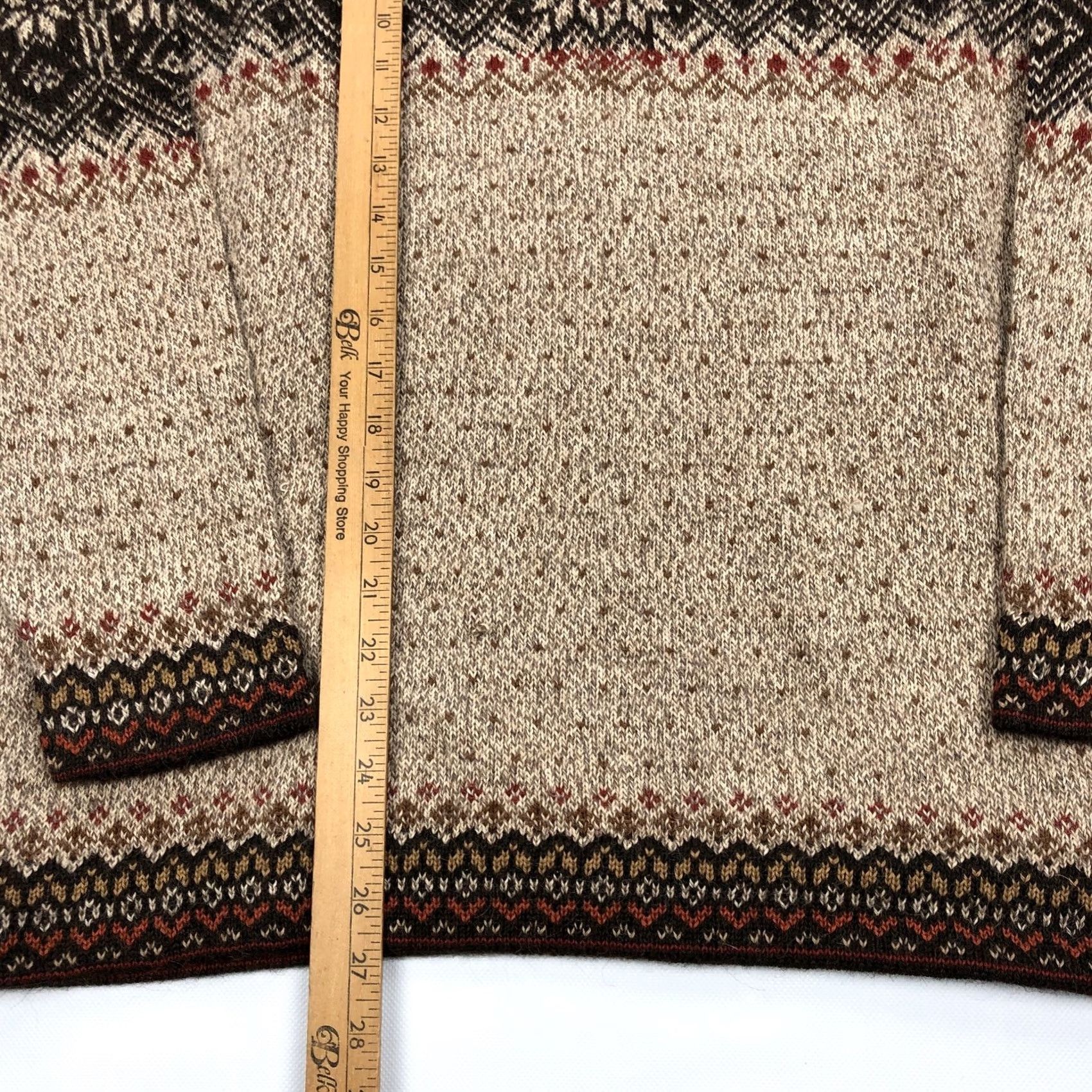 Vintage VINTAGE Intiwara Alpaca Men's L Fair Isle Quarter Zip Mock Neck Sweater 90s Size US L / EU 52-54 / 3 - 4 Thumbnail
