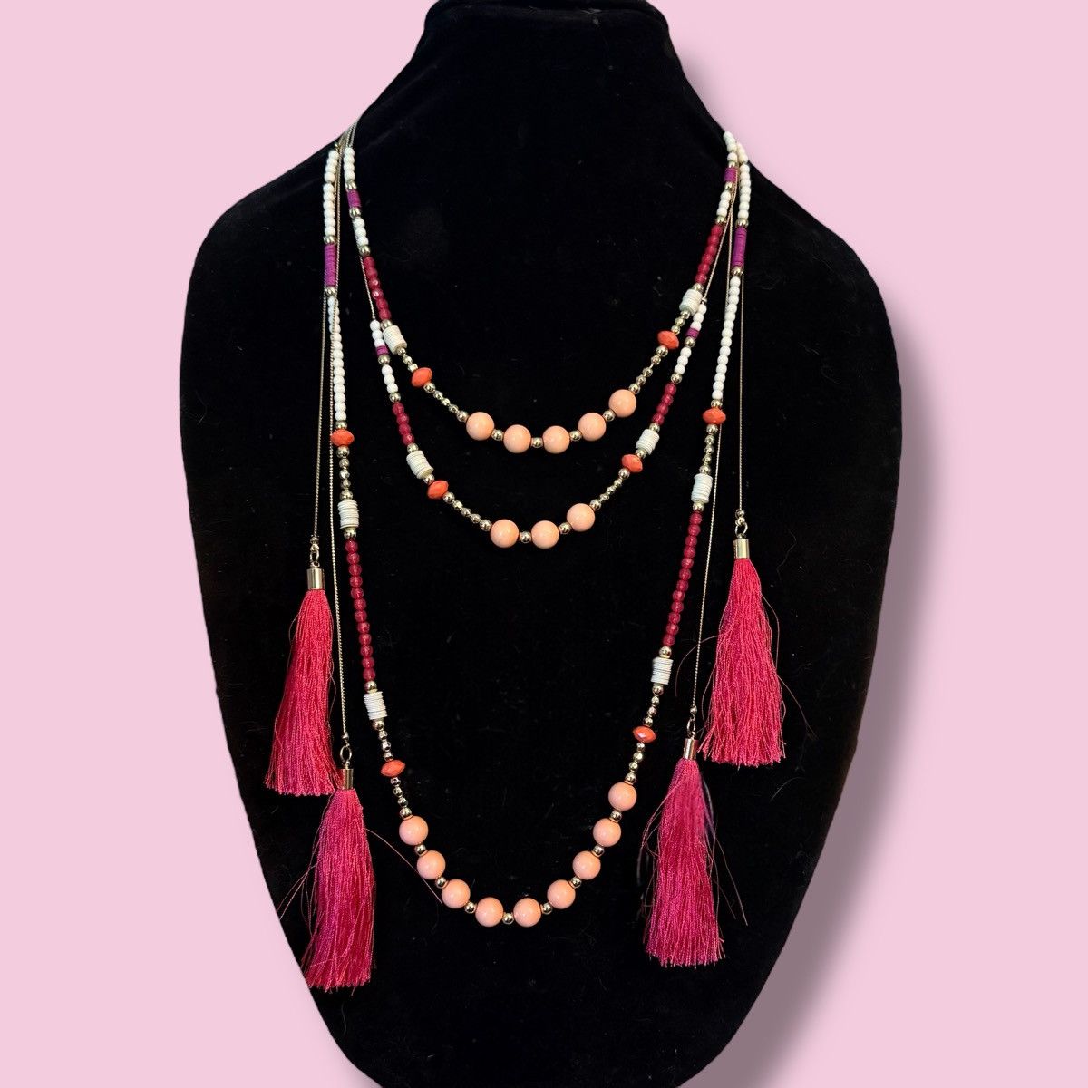 Other INC multi layered strand bead tassel necklace Size ONE SIZE - 1 Thumbnail