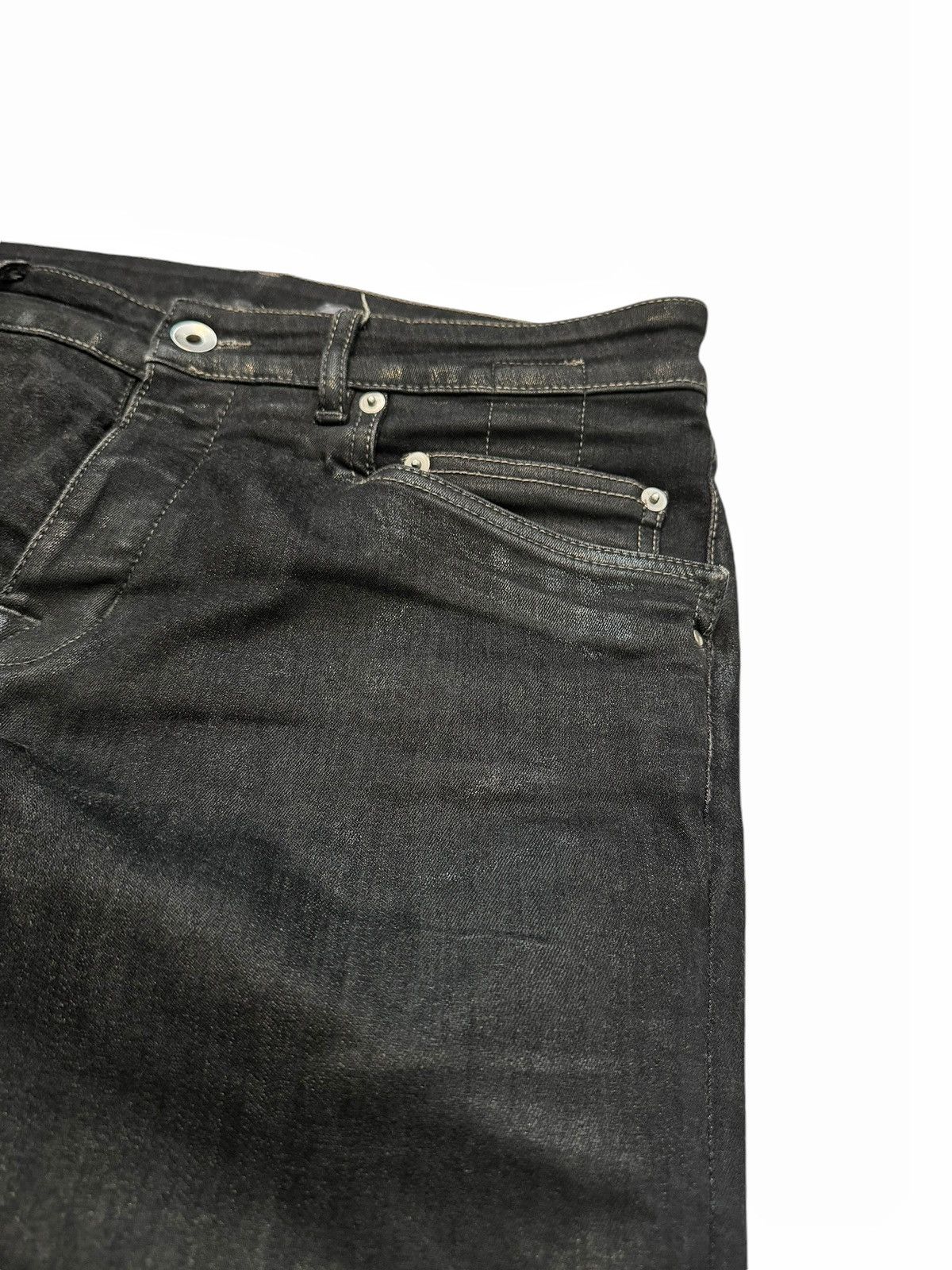 Rick Owens ★ Foil Waxed Tyrone Bootcut Denim Size US 32 / EU 48 - 7 Thumbnail