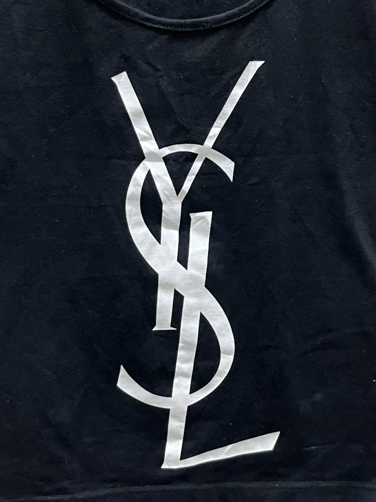 Yves Saint Laurent Yves Saint Laurent 2000s white YSL tank top Shirt Size ONE SIZE - 2 Thumbnail