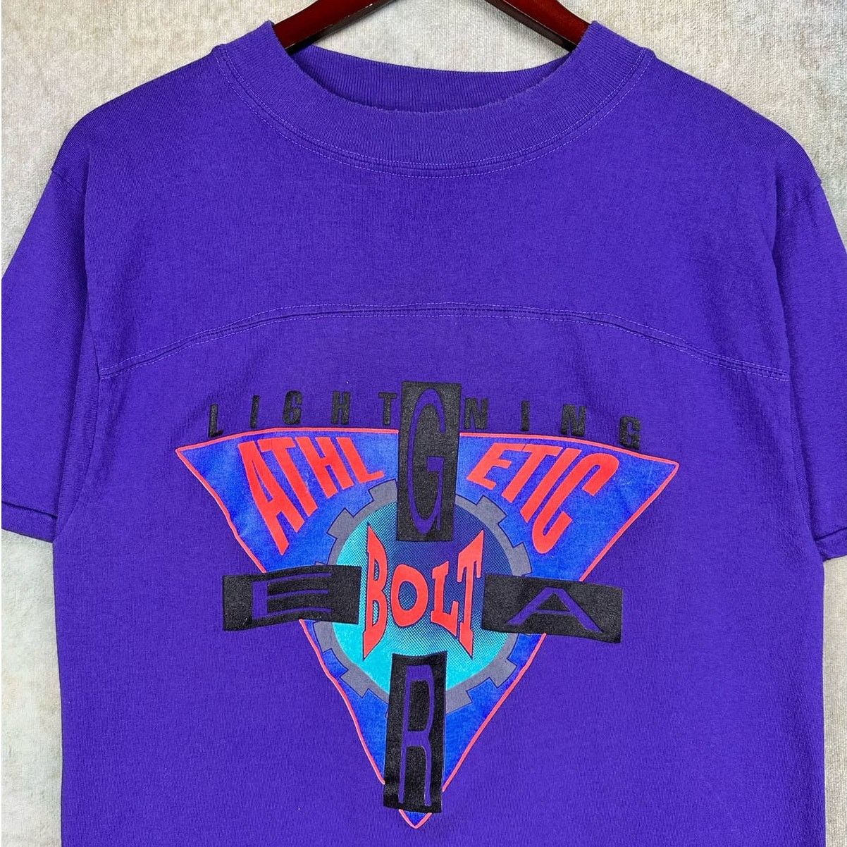 Vintage Vintage 80s Work Out T Shirt Sz M Purple Retro USA Made Size US M / EU 48-50 / 2 - 4 Thumbnail