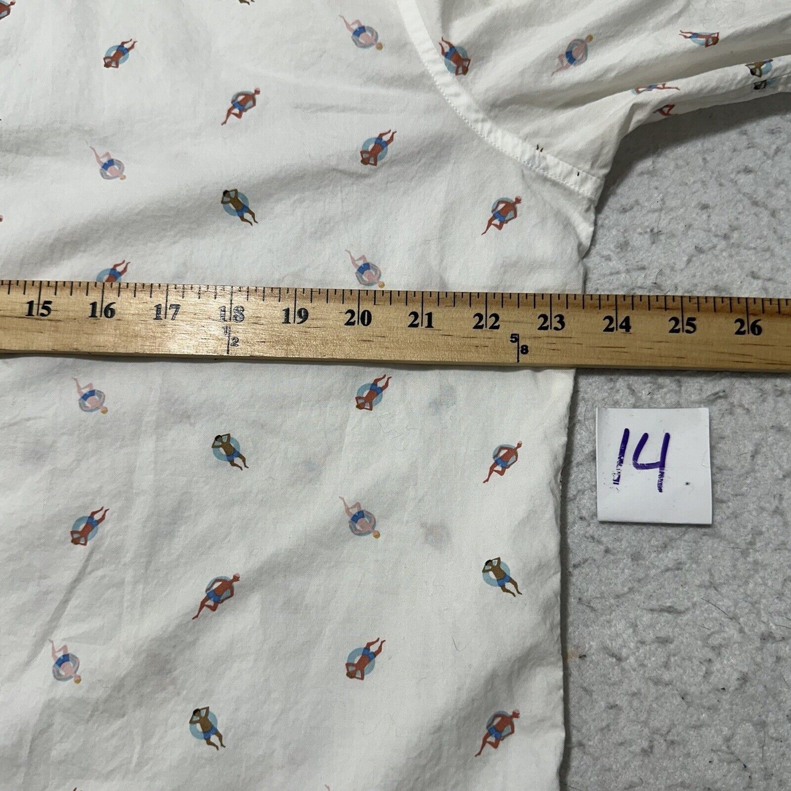 Bonobos Bonobos XL Long Button Down Dress Shirt Swimmer Pattern Size US XL / EU 56 / 4 - 8 Thumbnail