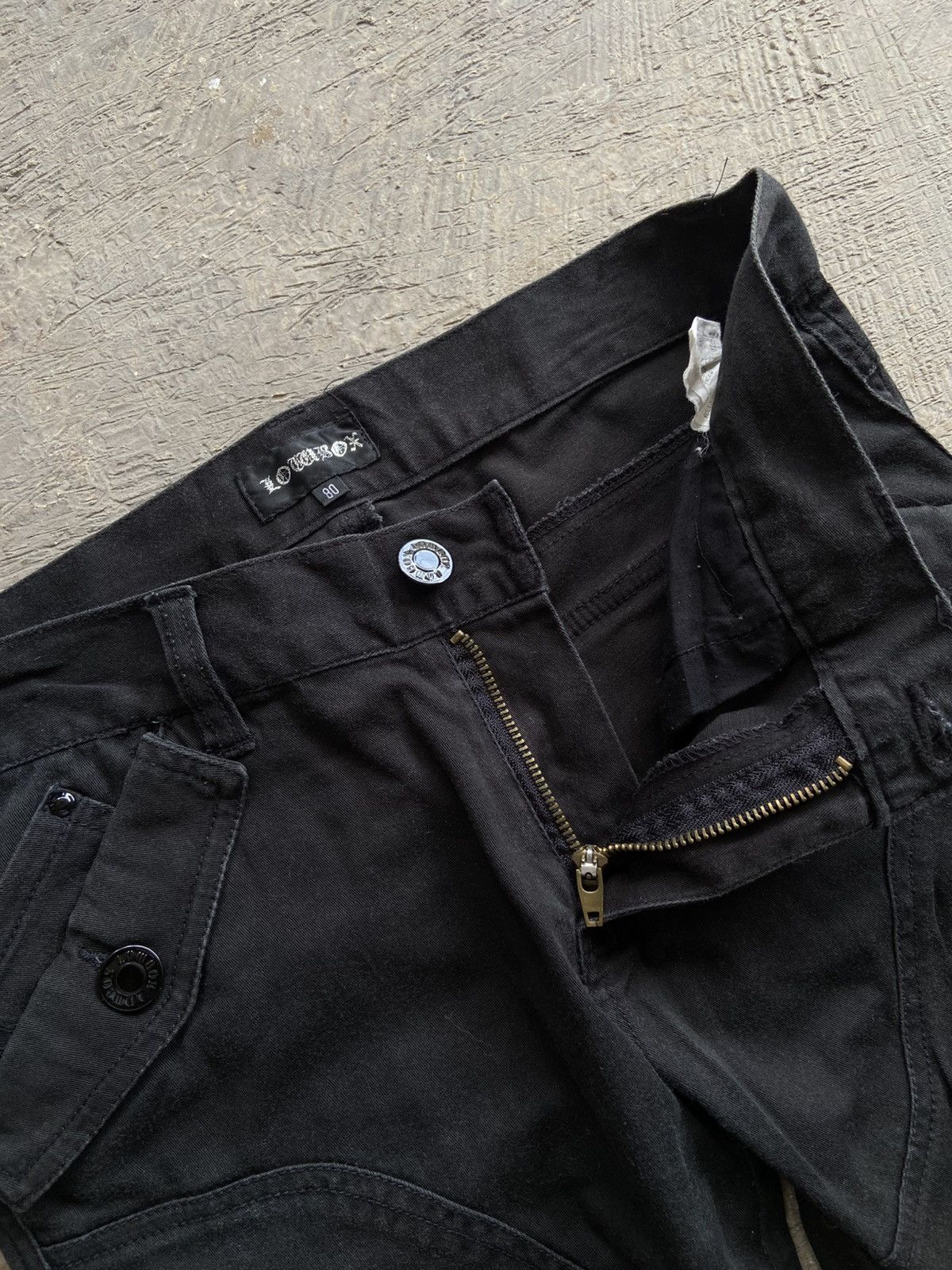 Le Grande Bleu (L.G.B.) 2000s Lowbox - Vkei Multipocket LGB Style Flared Pants Size US 30 / EU 46 - 4 Thumbnail
