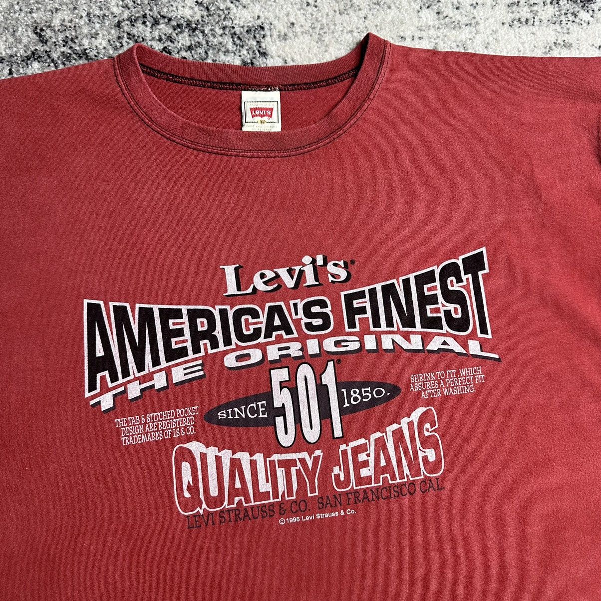 Levi's Levi’s Levis 1995 Vintage Made in USA Streetwear T-shirt Size US L / EU 52-54 / 3 - 2 Thumbnail