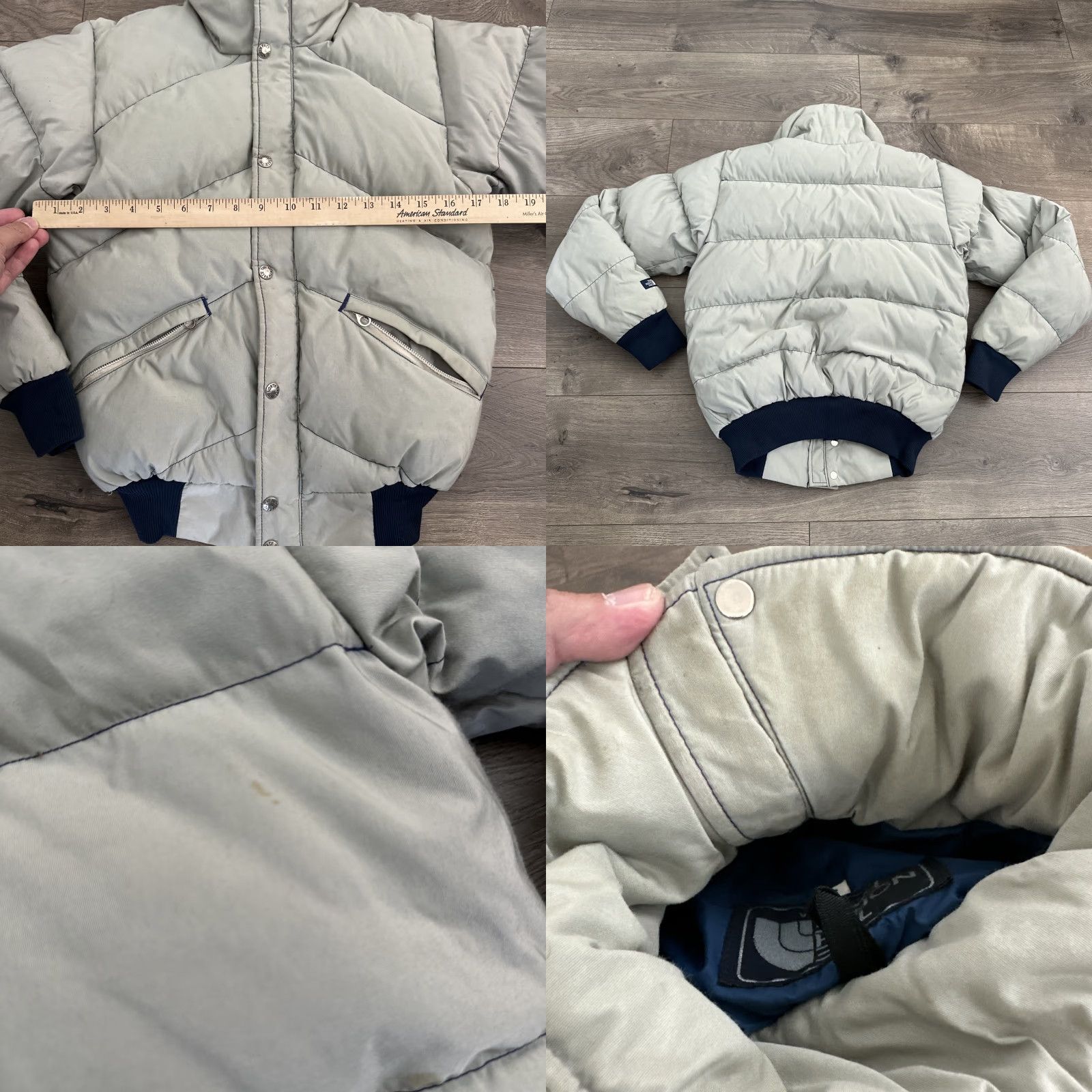 The North Face VINTAGE The North Face Down GORE-TEX Jacket Mens S Gray 80s Puffer Water-Resistant Goose Down Jacket Size US S / EU 44-46 / 1 - 8 Thumbnail