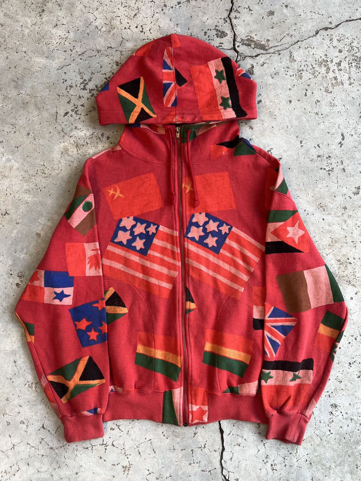 Issey Miyake Vintage 80/90s Issey Miyake World Flags Hoodie Size US M / EU 48-50 / 2 - 1 Thumbnail