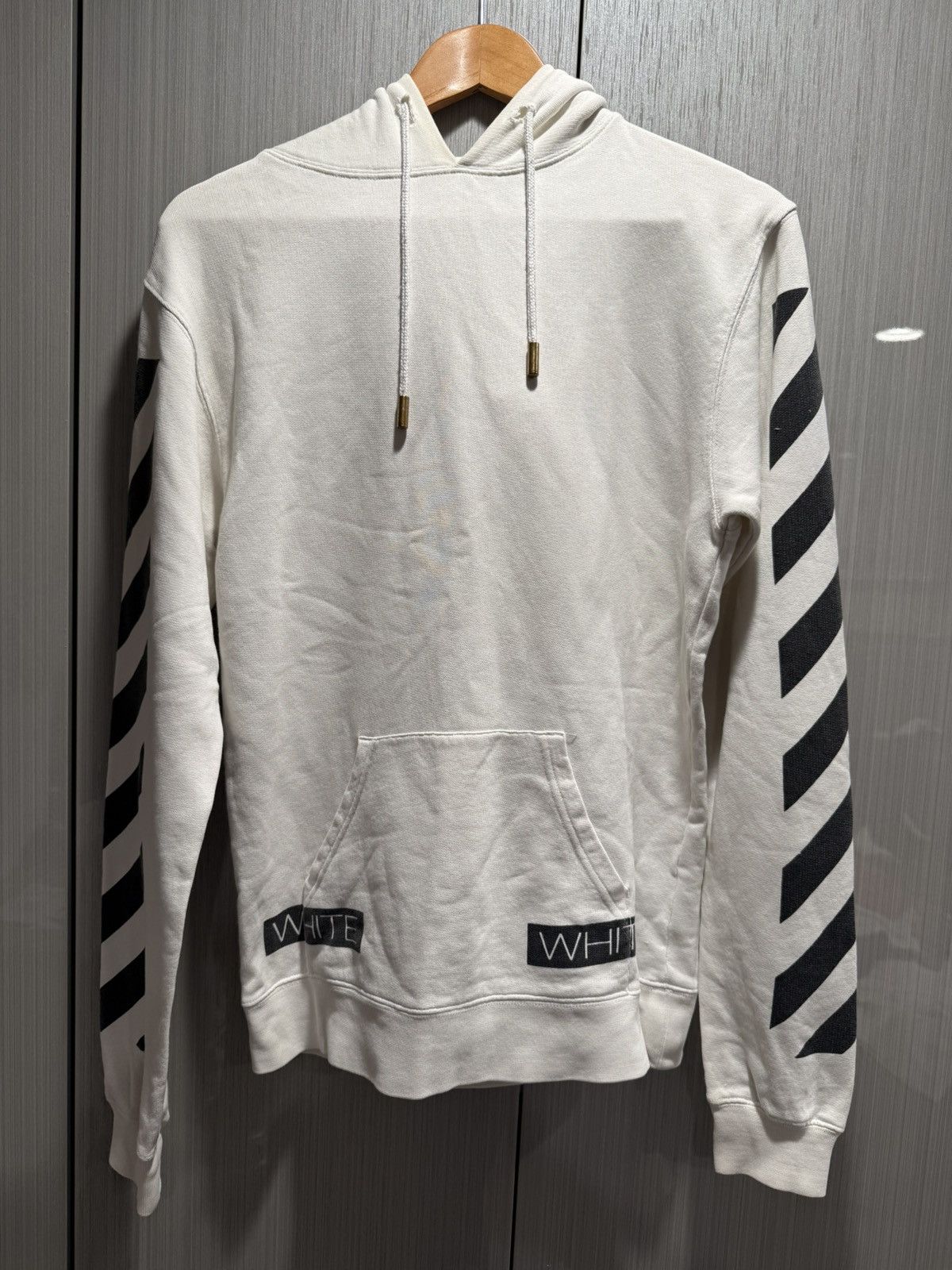Off-White Off White Blue Collar White Hoodie Size US M / EU 48-50 / 2 - 2 Thumbnail