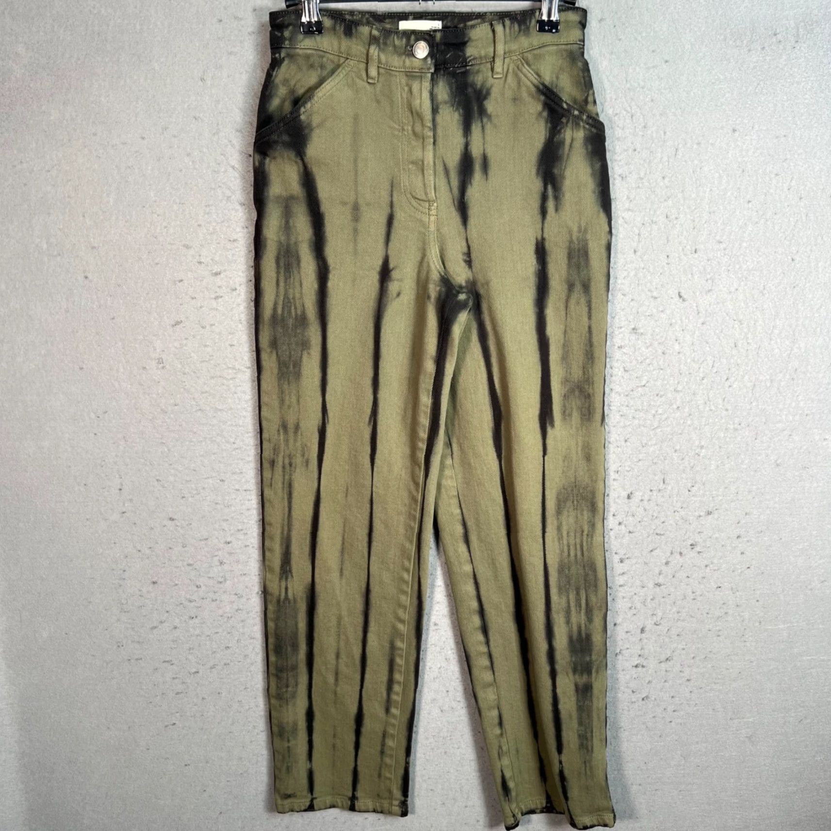 Vintage Wilfred Free Womens Size 0 Tie-Dye High-Waisted Tapered Pants Cotton Blend Size 25" / US 0 / IT 36 - 2 Thumbnail