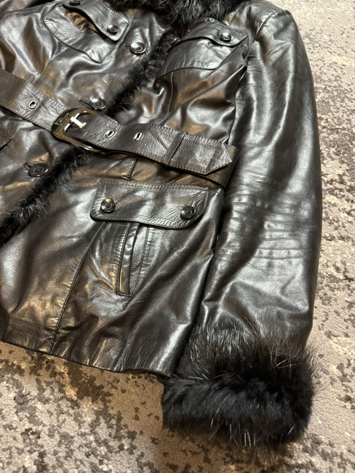 If Six Was Nine × Japanese Brand Y2K Genuine Leather Fur Collar Opium Owens Style Jacket Size US M / EU 48-50 / 2 - 7 Thumbnail
