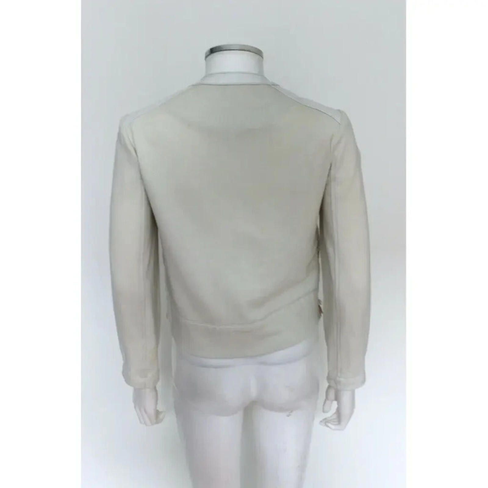 Pink Floyd Pinko woven leather fringe jacket in cream uk 10 Size M / US 6-8 / IT 42-44 - 3 Thumbnail