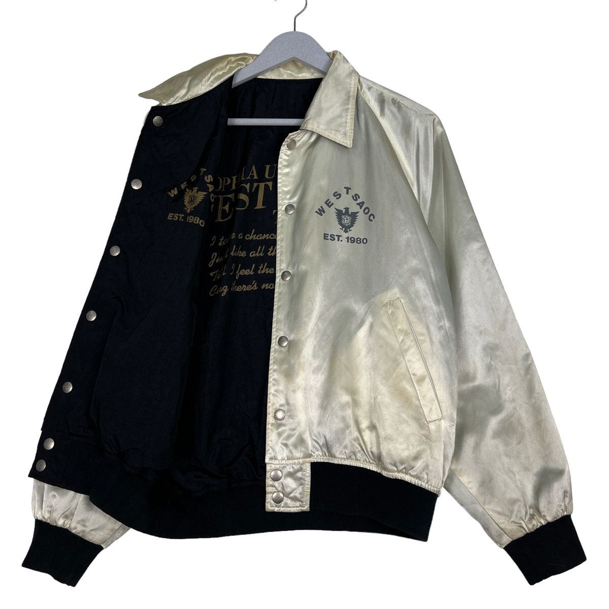 Japanese Brand 🔥 VINTAGE HAPPY CALL WEST COAST REVERSIBLE BOMBER JACKET Size US M / EU 48-50 / 2 - 10 Thumbnail