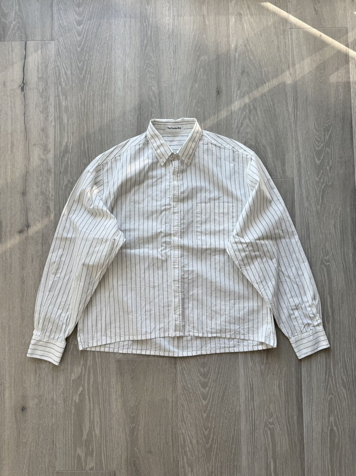 The Frankie Shop White/Black Pinstripe Gus Shirt