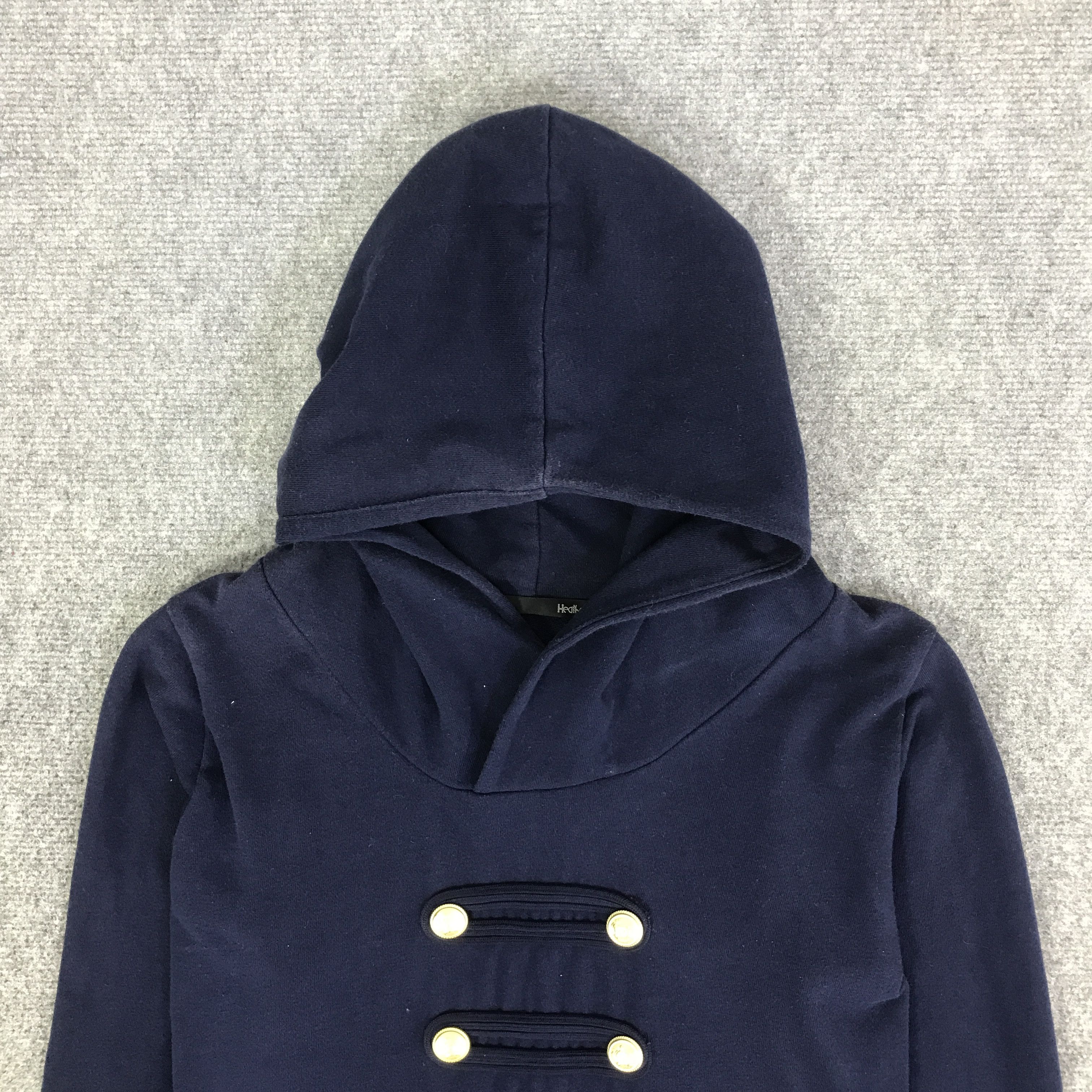 Japanese Brand HEALHER JAPAN NAVY HOODIE K112B15 Size US L / EU 52-54 / 3 - 2 Thumbnail