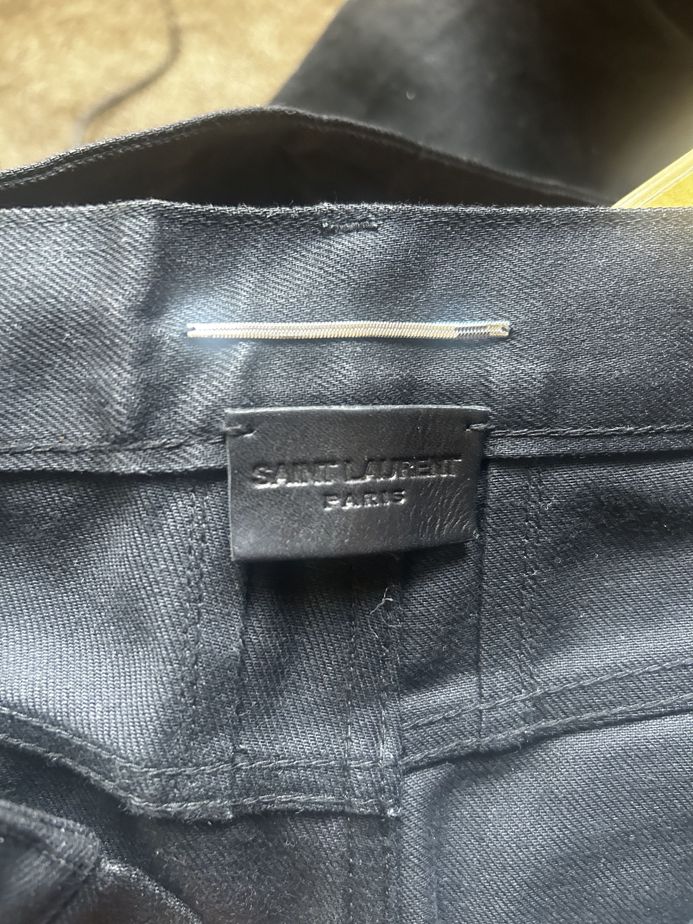Saint Laurent Paris Saint Laurent Paris Black Denim Jeans Size US 29 - 3 Thumbnail