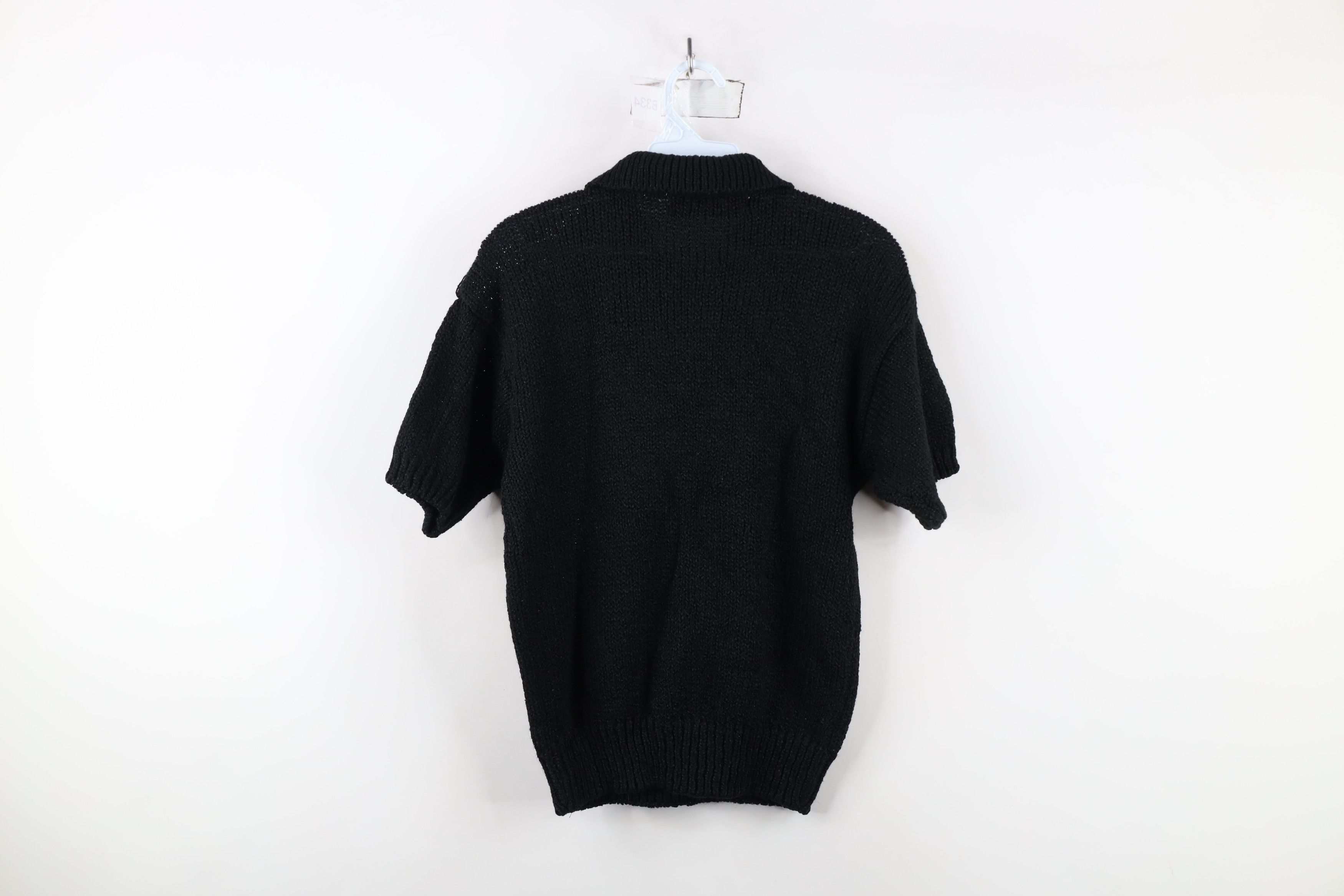 Vintage Vintage 90s Streetwear Ribbed Short Sleeve Collared Sweater Size M / US 6-8 / IT 42-44 - 9 Thumbnail