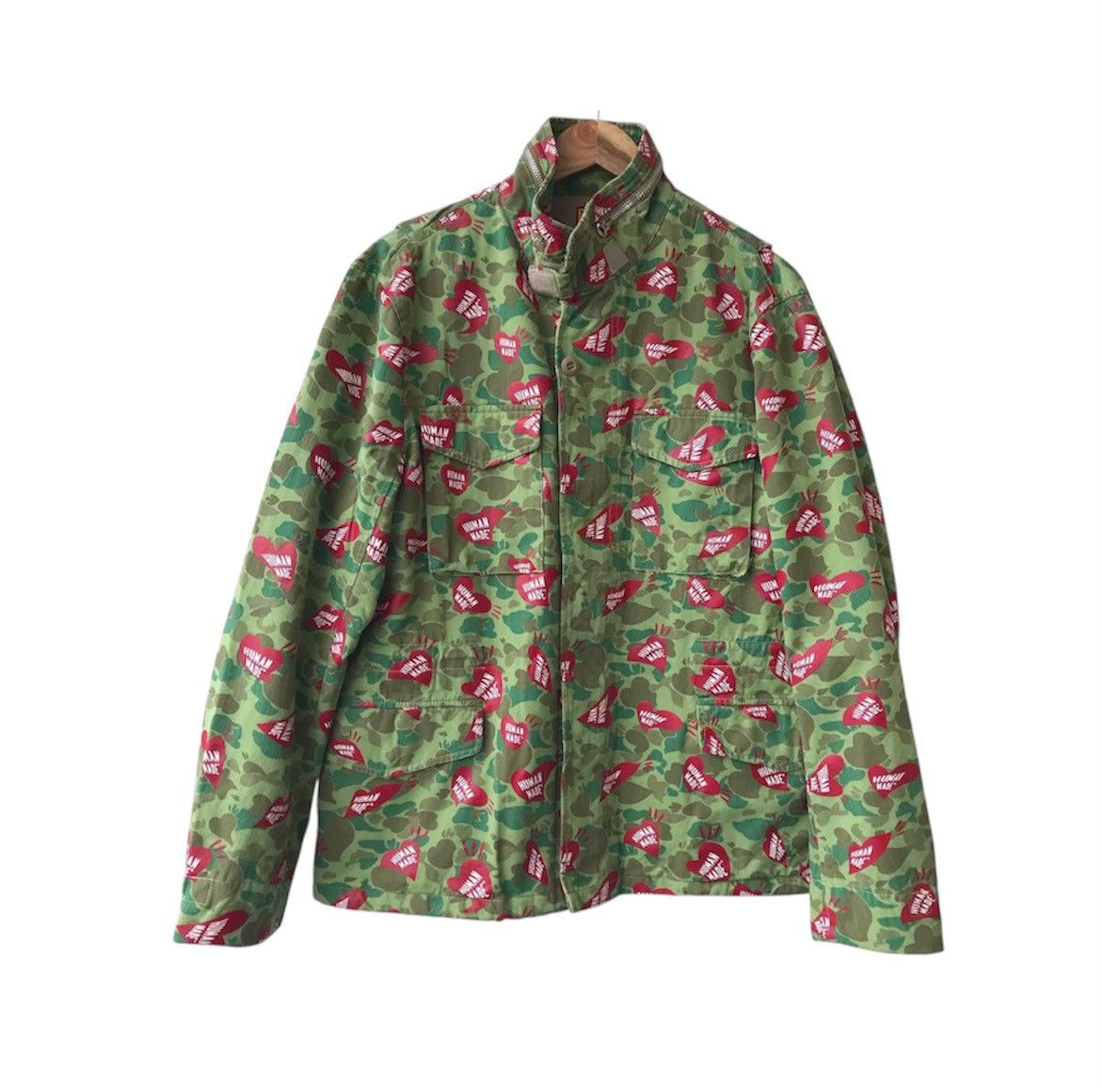ジャケット・アウター Human Made WOOL HUNTING JACKET Human Made Men's Wool Hunting Jacket in Red Human Made