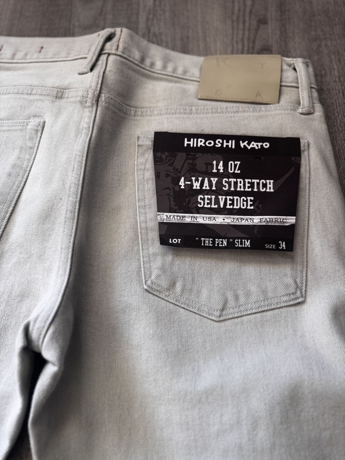 Hiroshi Kato The Pen Slim- Silver Grey 14 oz Size US 34 / EU 50 - 5 Thumbnail