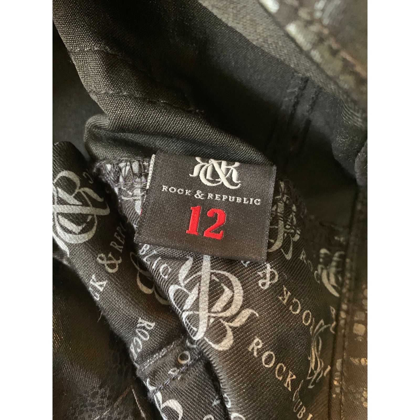 Rock & Republic Rock & Republic Berlin Jeans R010120 Black Pant Women 12M Size 32" / US 10 / IT 46 - 6 Thumbnail