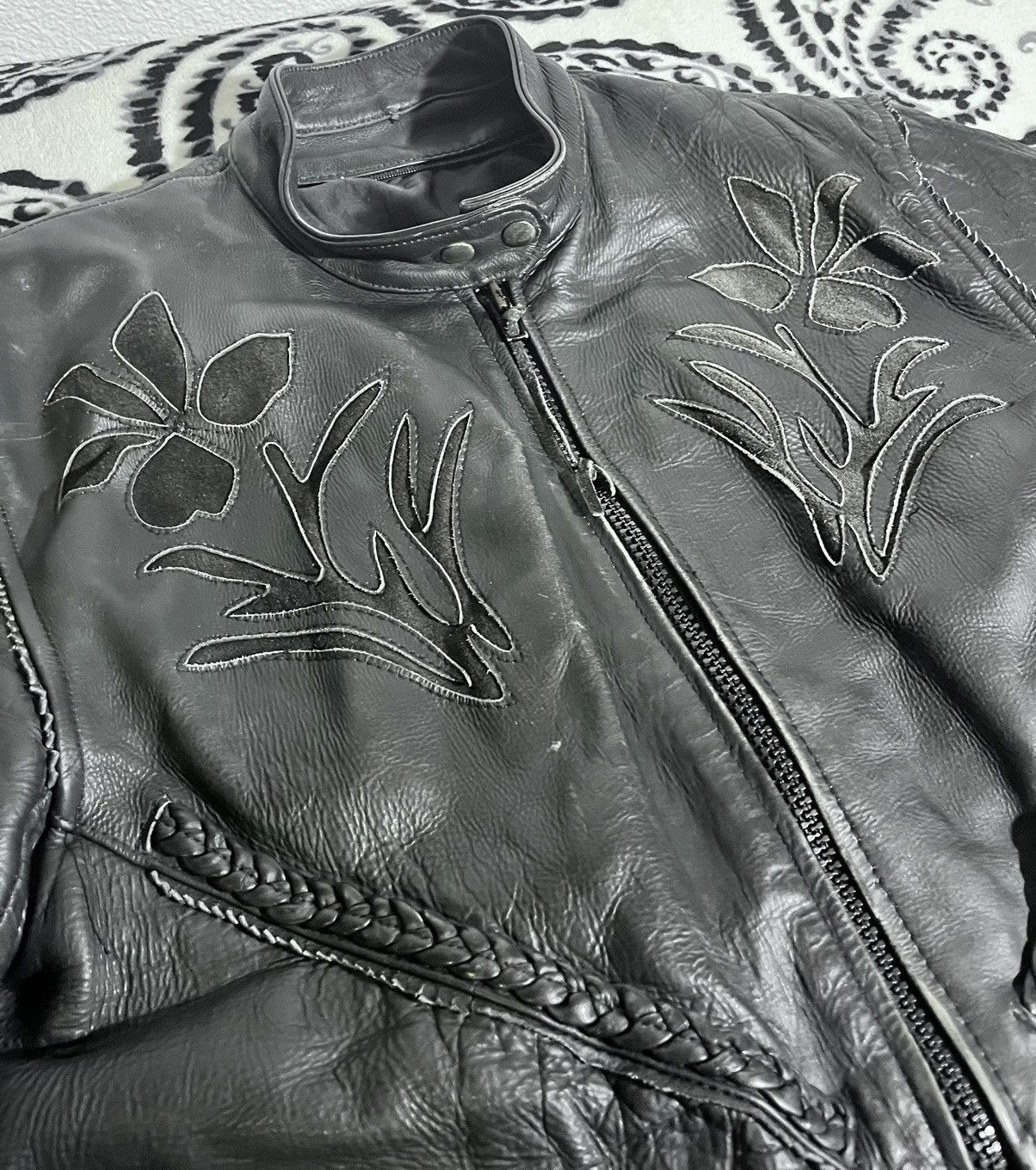 Vintage Floral Motorcycle Jacket Size US M / EU 48-50 / 2 - 3 Thumbnail