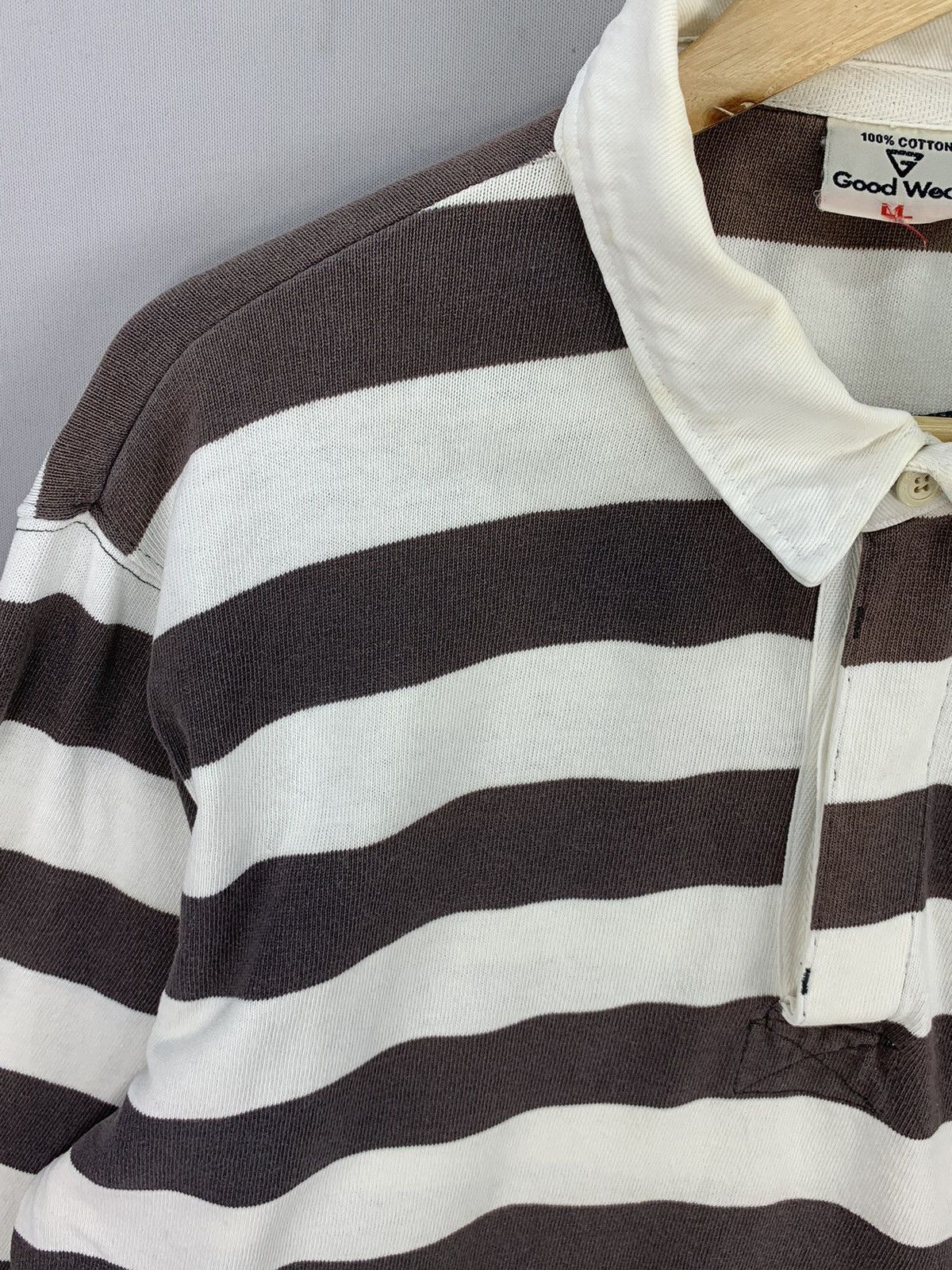 NFL Vintage 90s Stripe Long Sleeve Rugby Polo Shirt Size US XXL / EU 58 / 5 - 8 Thumbnail