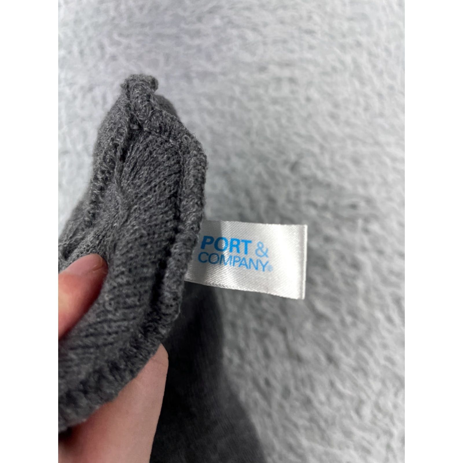 Port & Company Butterfinger Beanie Toque Adult One Size Gray Knit Port & Company Beanie Mens Knit Hat Size ONE SIZE - 7 Thumbnail