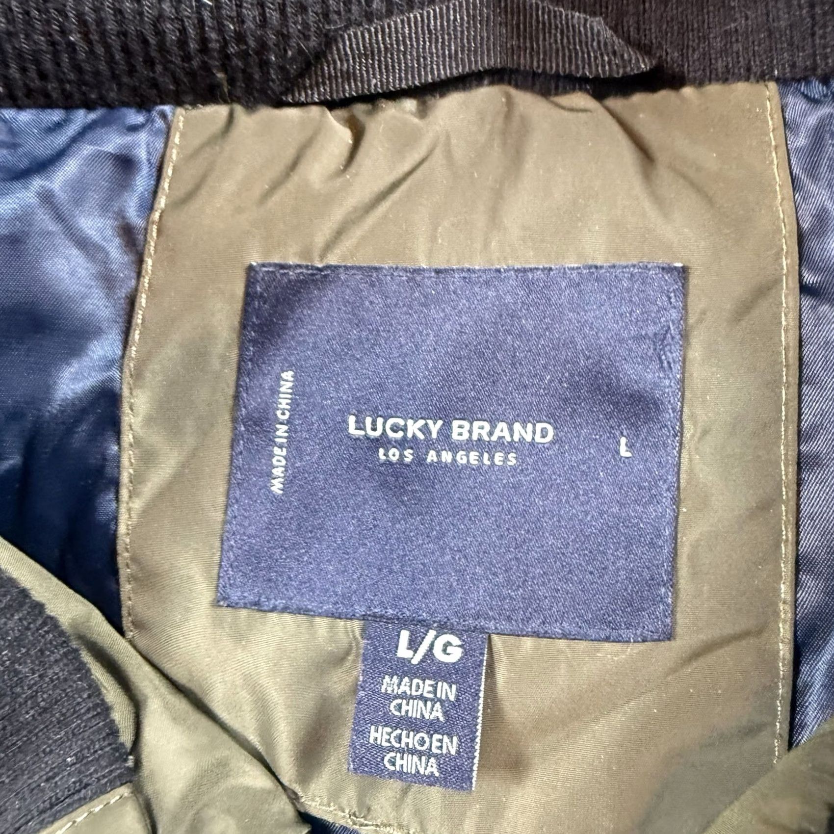 Lucky Brand Lucky Brand Puffer Jacket Mens Large Full Zip Hooded Insulated Green Logo Jacket Mens L Regular Hooded Size US L / EU 52-54 / 3 - 5 Thumbnail