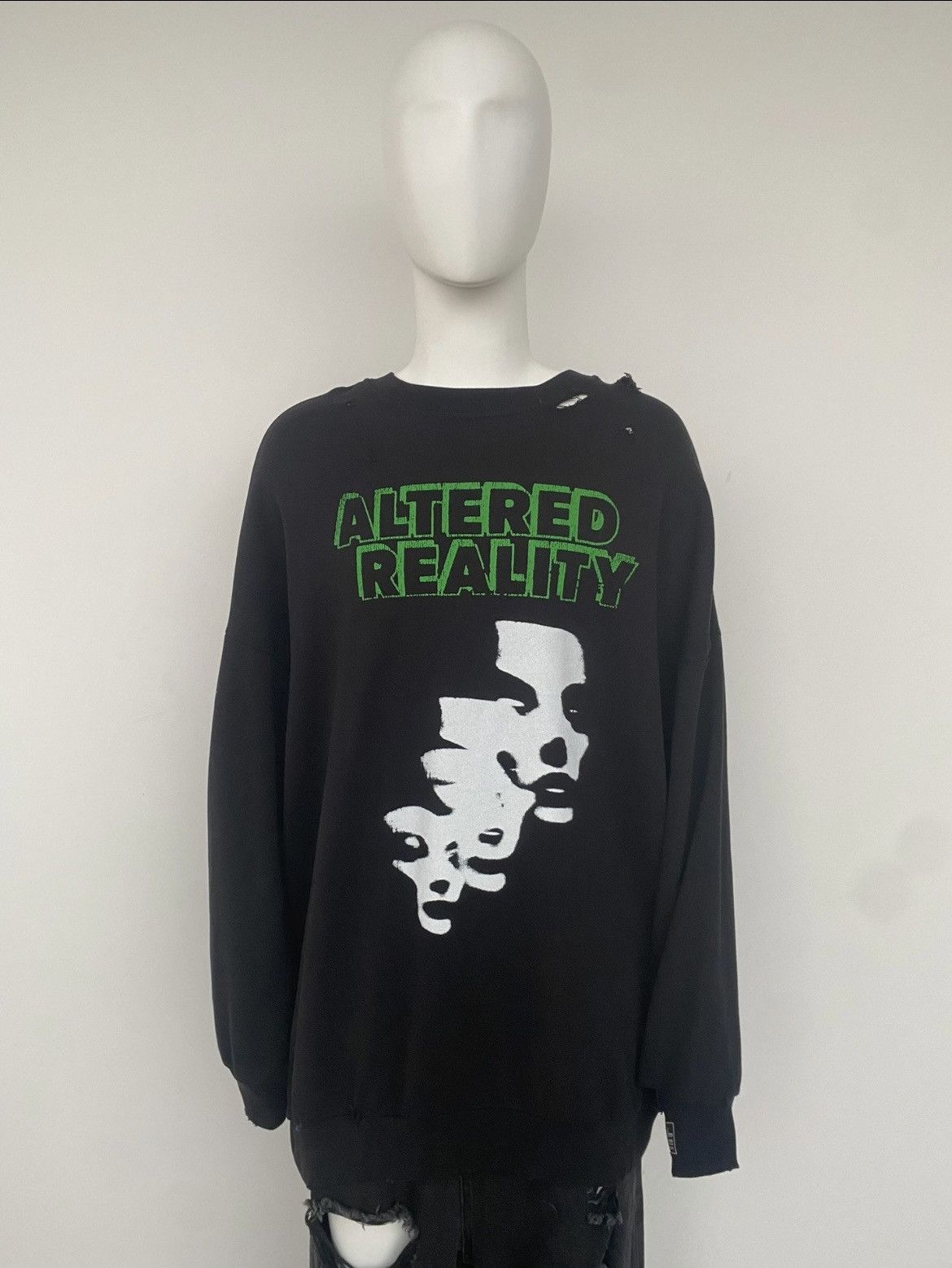 Raf Simons raf simons ghost face black vandalism sweatshirt Size US M / EU 48-50 / 2 - 5 Thumbnail