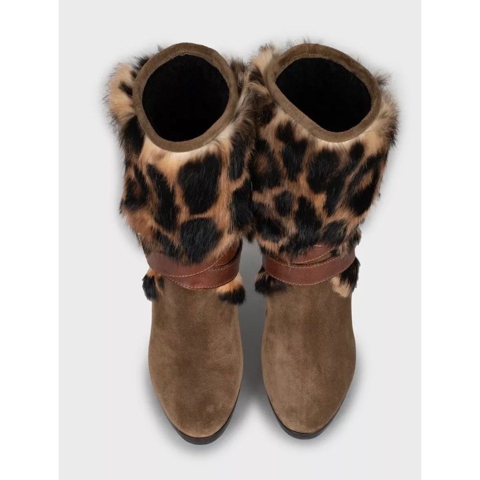 Burberry Burberry Suede Fur Trim Stiletto Heels Ankle Boots Sz.38.5 Size US 8.5 / IT 38.5 - 2 Thumbnail
