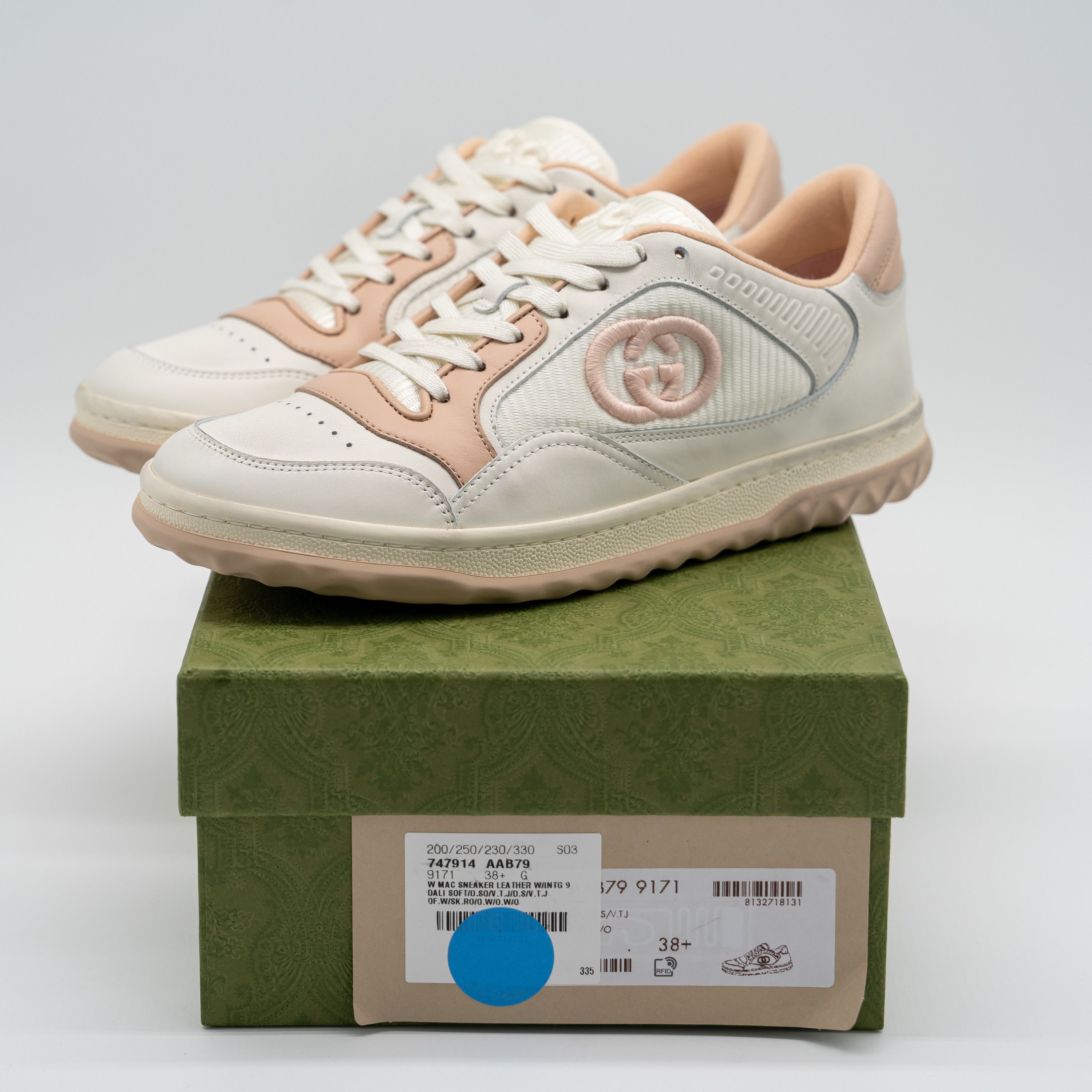 Gucci Gucci MAC80 White Pink GG Distressed Sneakers Size US 8.5 / IT 38.5 - 12 Thumbnail
