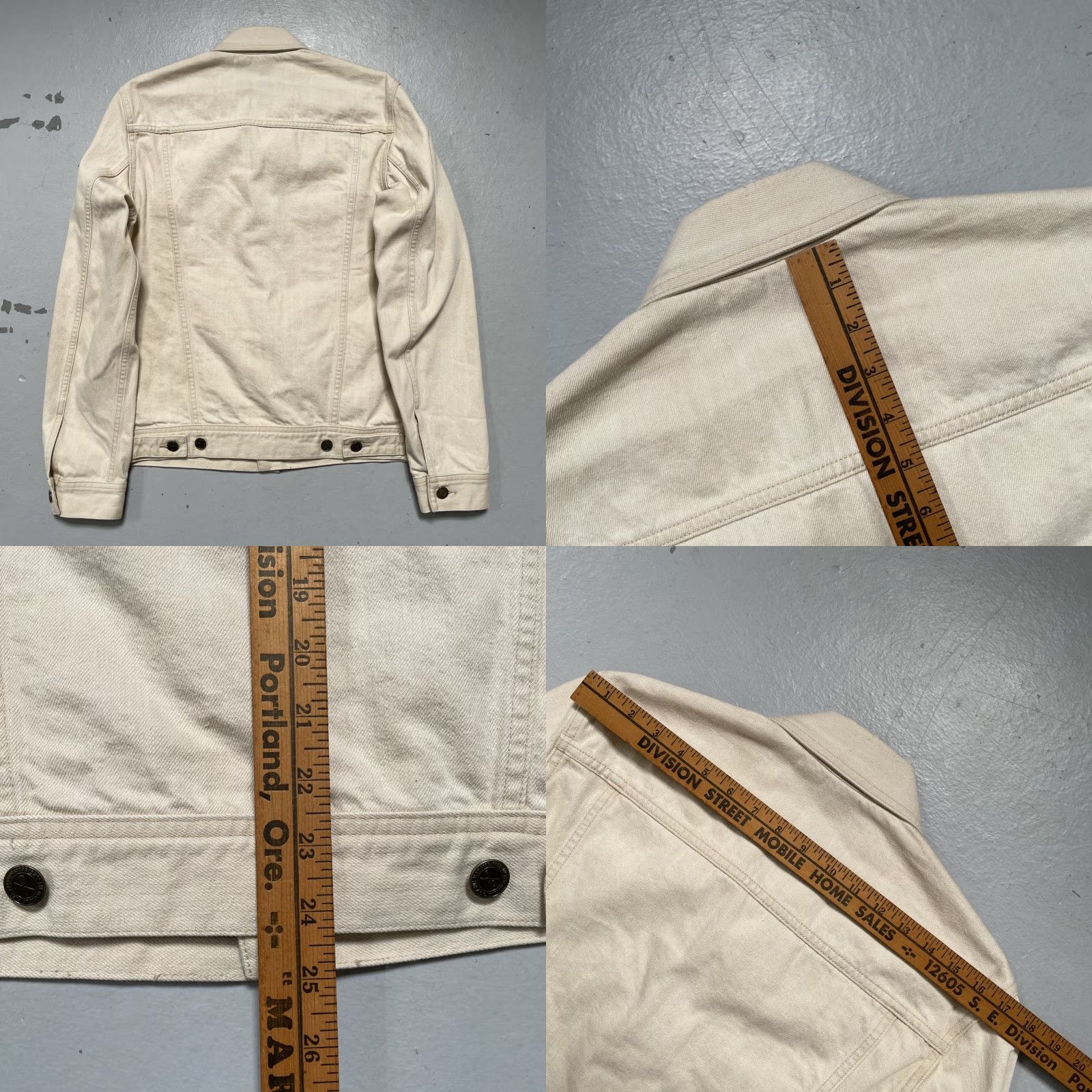 A.P.C. A.P.C. Denim Trucker Jacket Vintage Style S Unisex Beige Cotton Denim 40s 50s French Streetwear Fashion Size US S / EU 44-46 / 1 - 8 Thumbnail