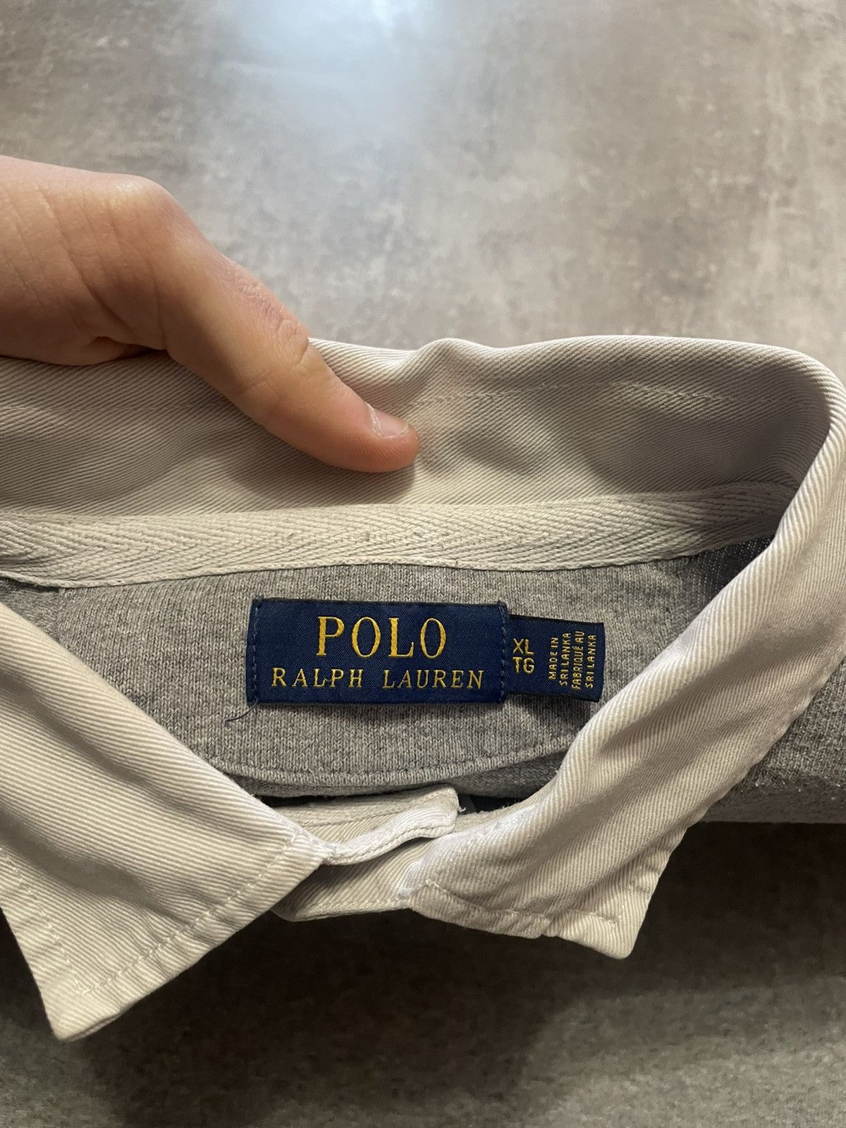 Polo Ralph Lauren Vintage Polo Ralph Lauren Gray Rugby Long Sleeve Polo Shirt Size US XL / EU 56 / 4 - 8 Thumbnail