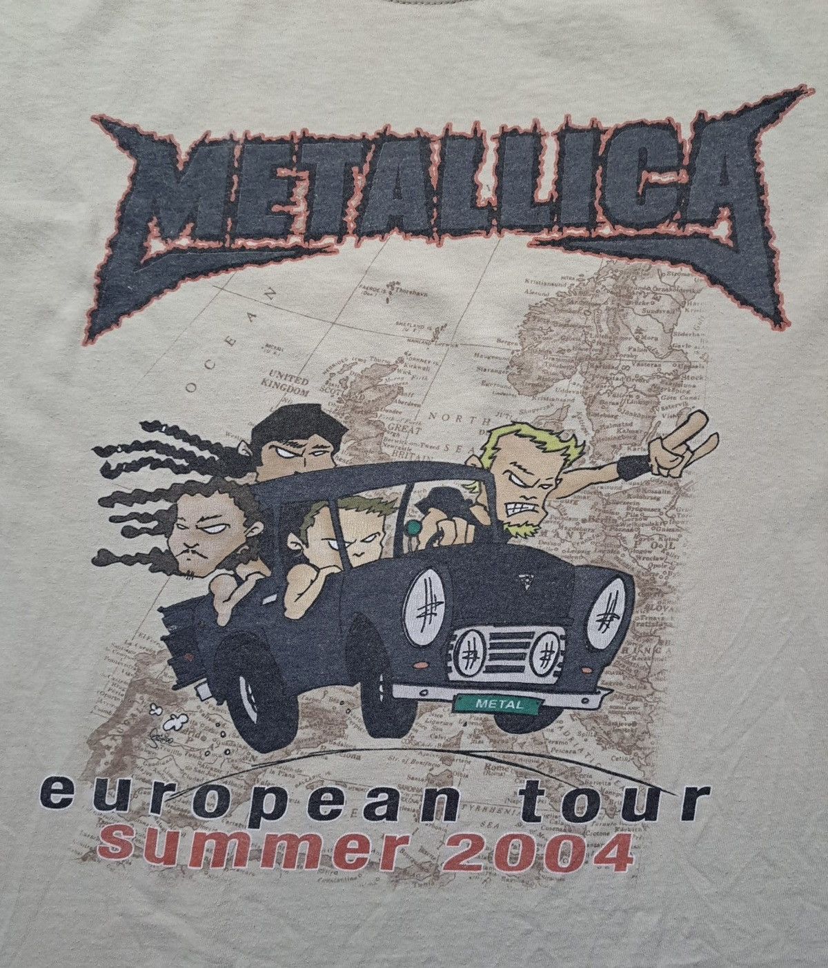 Band Tees METALLICA x Vintage Tour T-Shirt 2004 Size US XL / EU 56 / 4 - 3 Thumbnail