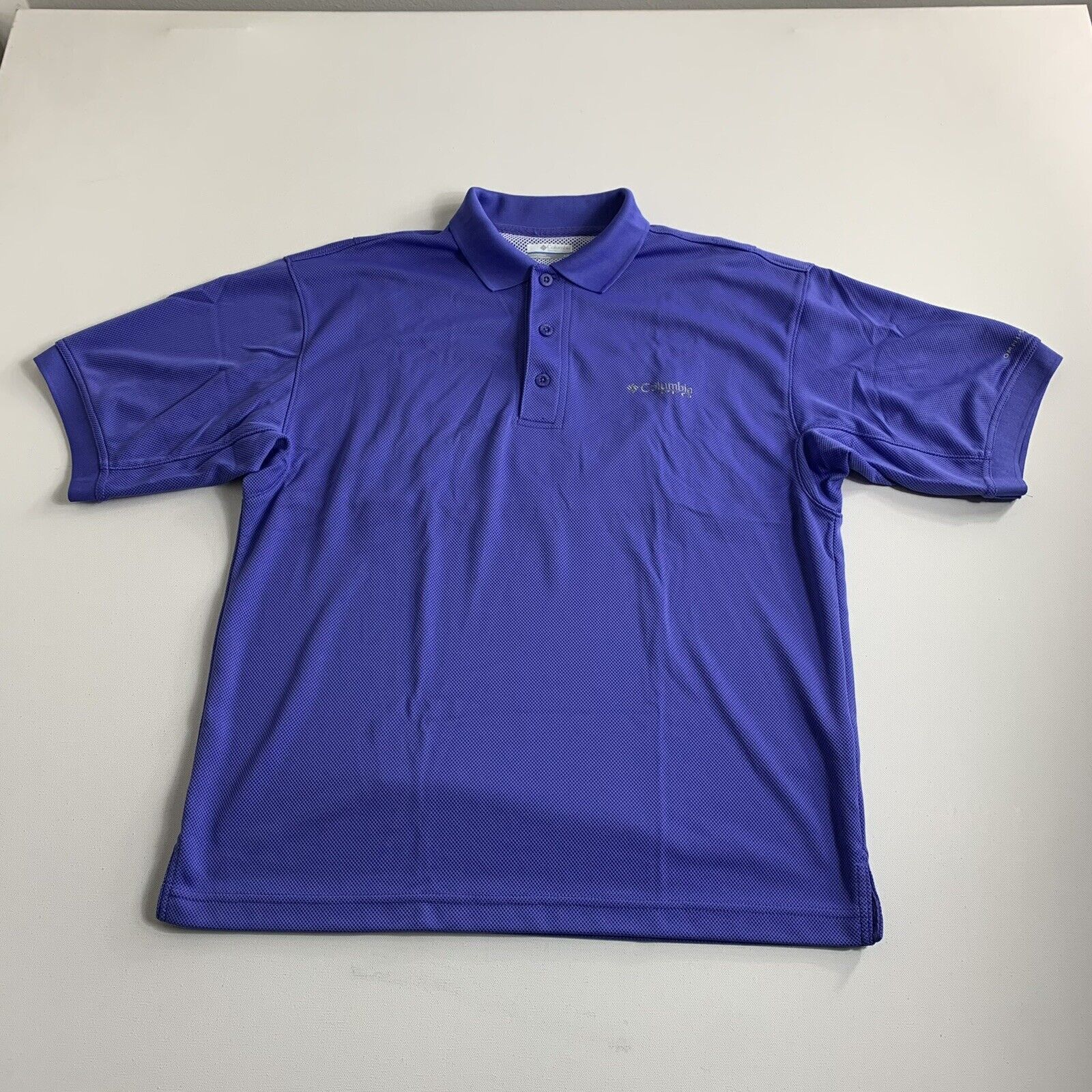 Vintage Columbia PFG Men's Purple Short Sleeve Vented Back Polo