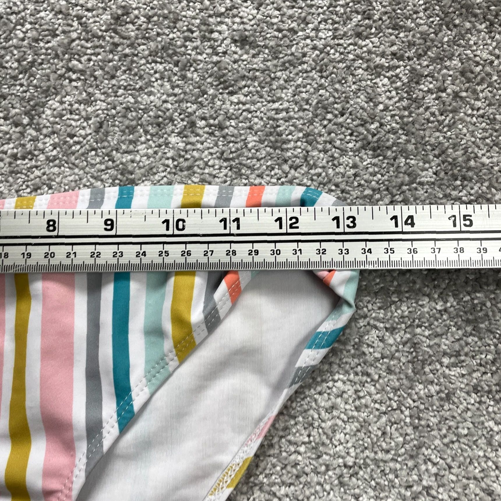 Shein Shein Bikini Bottom Womens S Multicolor Striped Beach Swim Bottom Spandex Blend Breathable Stretch Regular Size 28" / US 6 / IT 42 - 7 Thumbnail