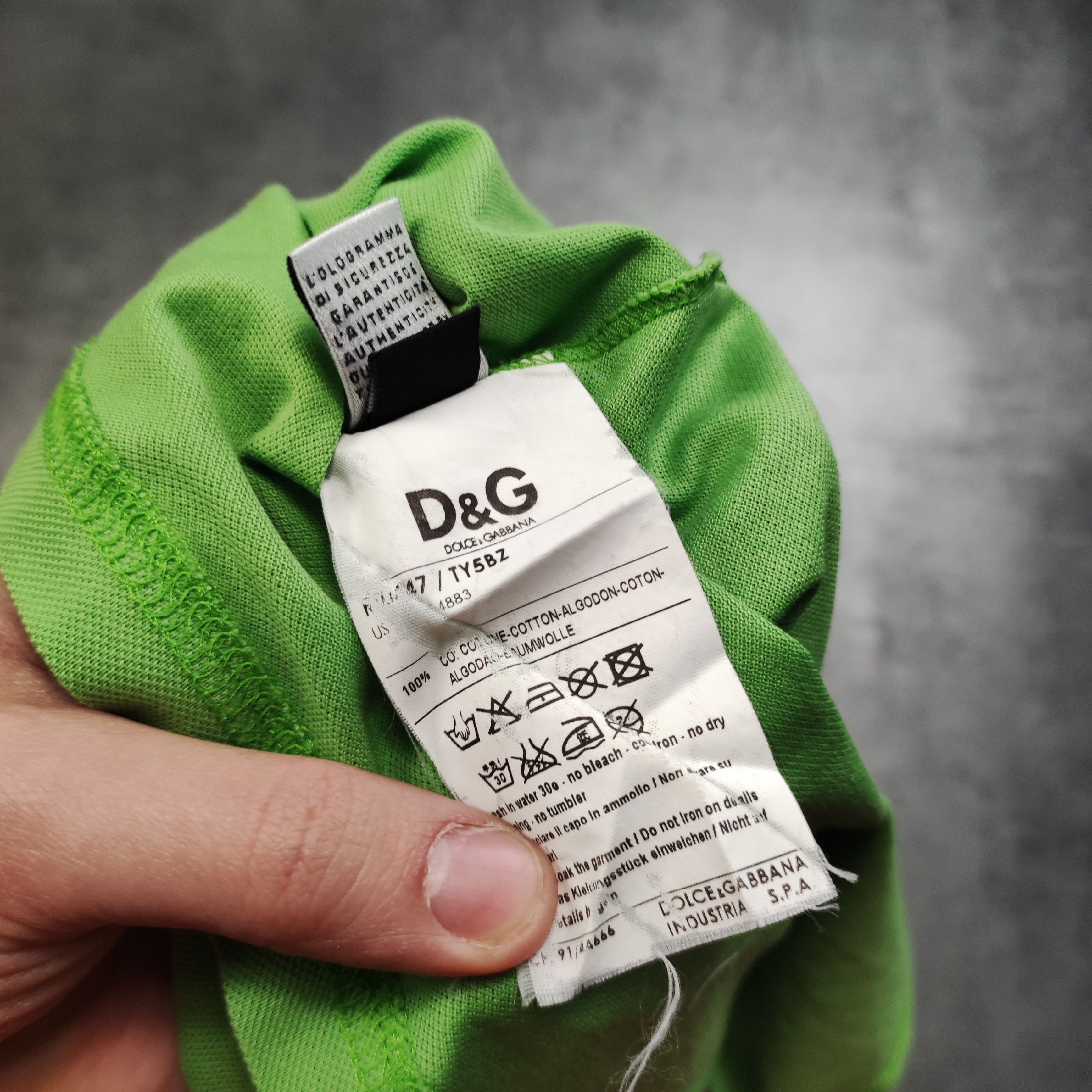 Dolce & Gabbana × Vintage RARE Vintage Luxury Dolce & Gabbana Green Polo Shirt Size US L / EU 52-54 / 3 - 10 Thumbnail